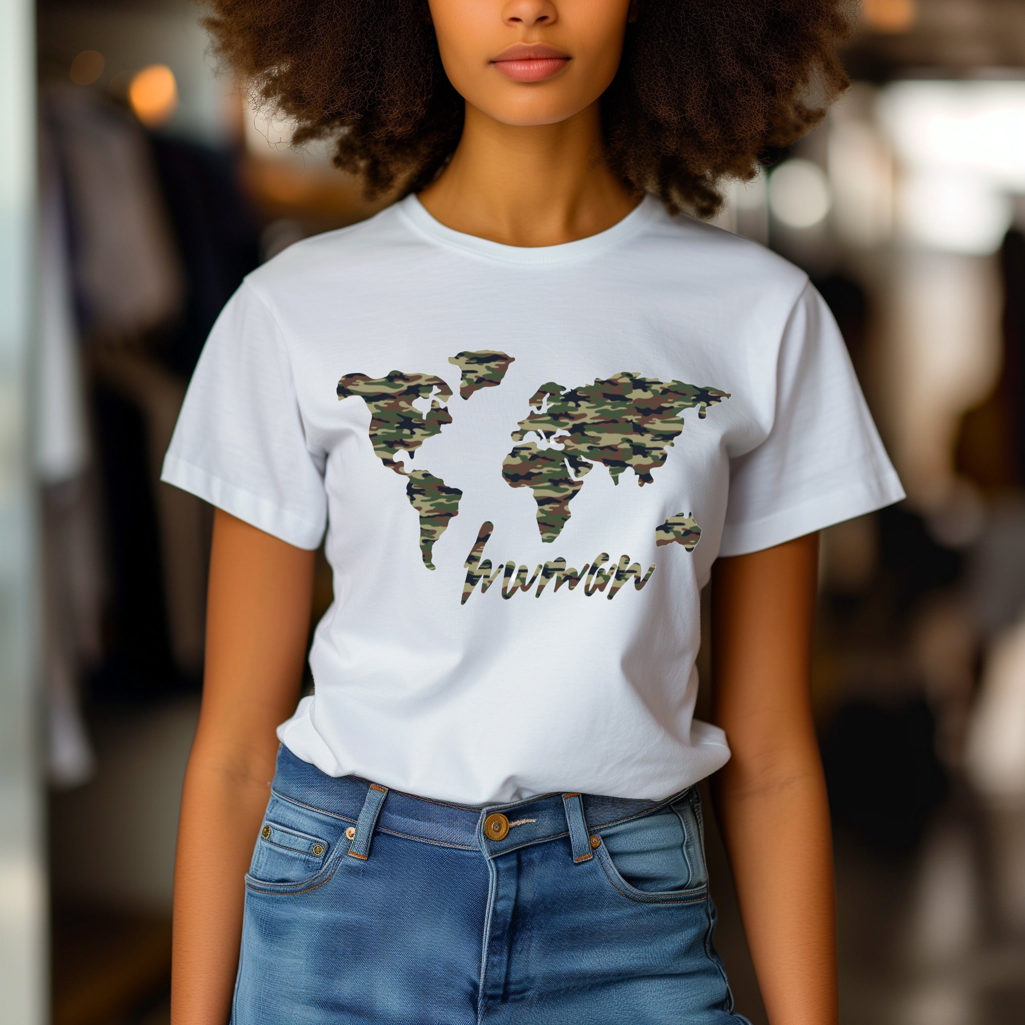 ZarahSkull Shirt white "world human
