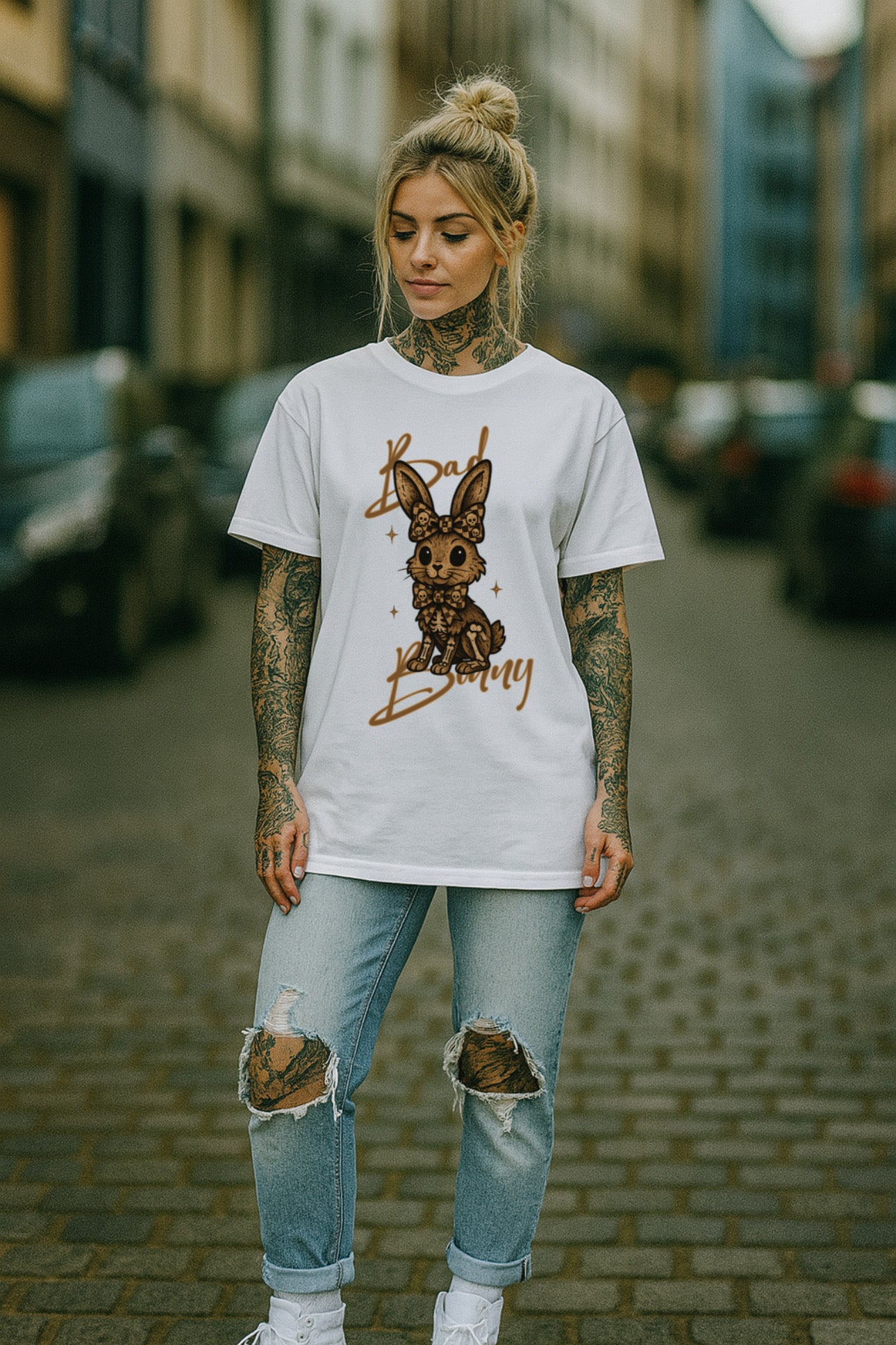 ZarahSkull Shirt „Bad Bunny“