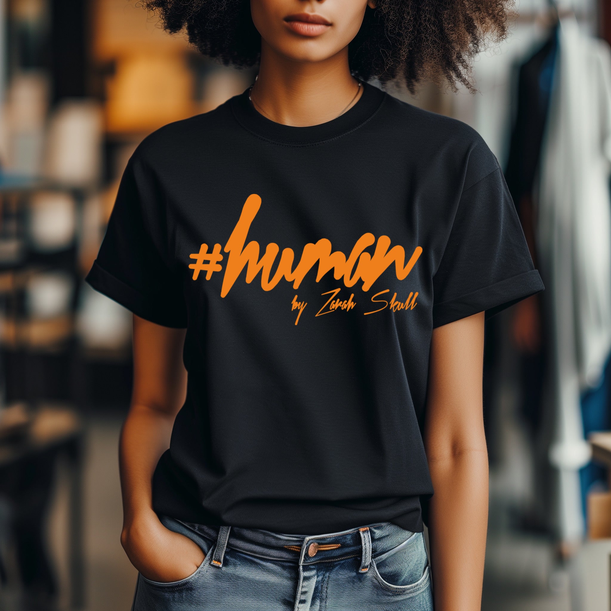 "ZarahSkull" Shirt BLACK "human"
