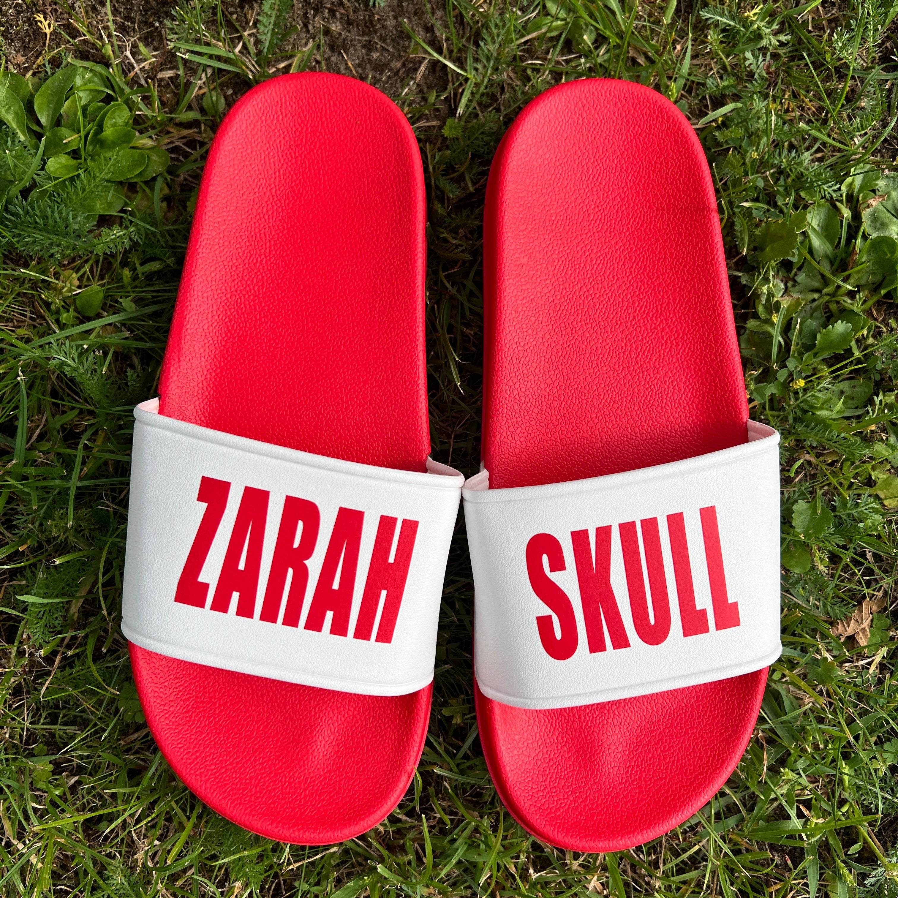 Zarah Skull Latschen ROT