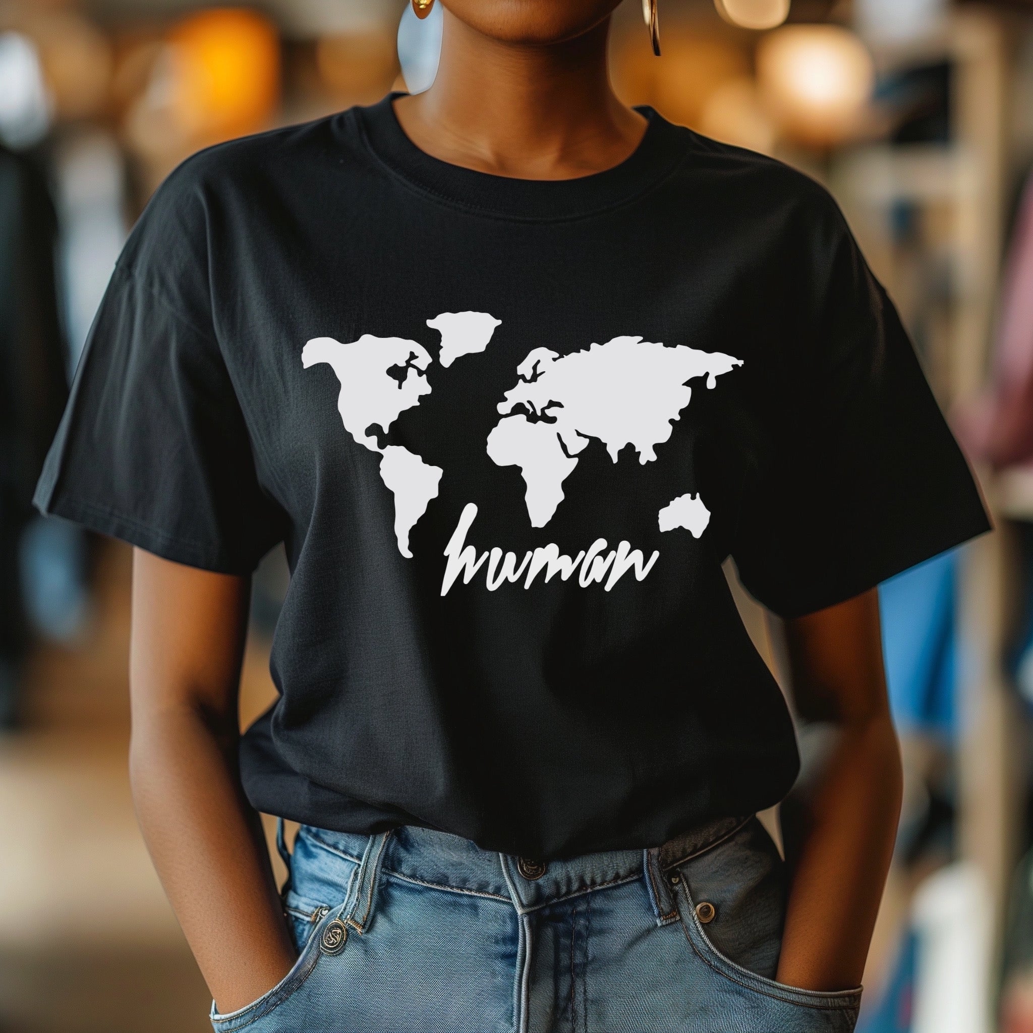 "ZarahSkull" Shirt BLACK world "human"