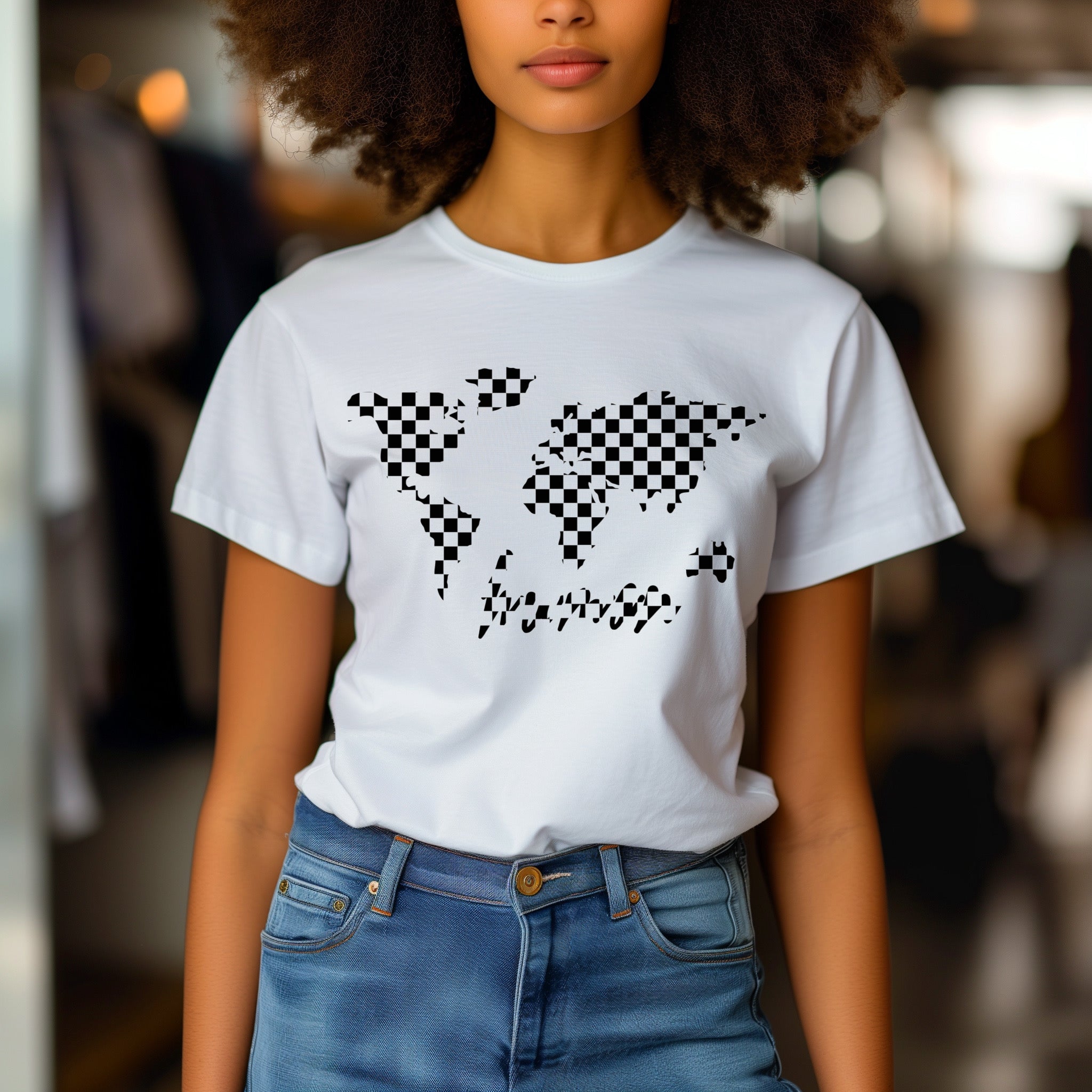 ZarahSkull Shirt white "world human