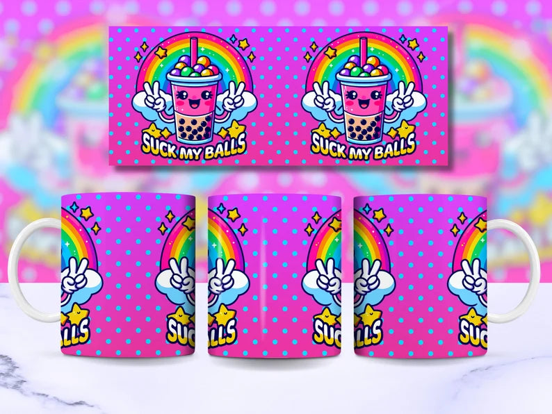 „ZarahSkull" Tasse „suck my balls“