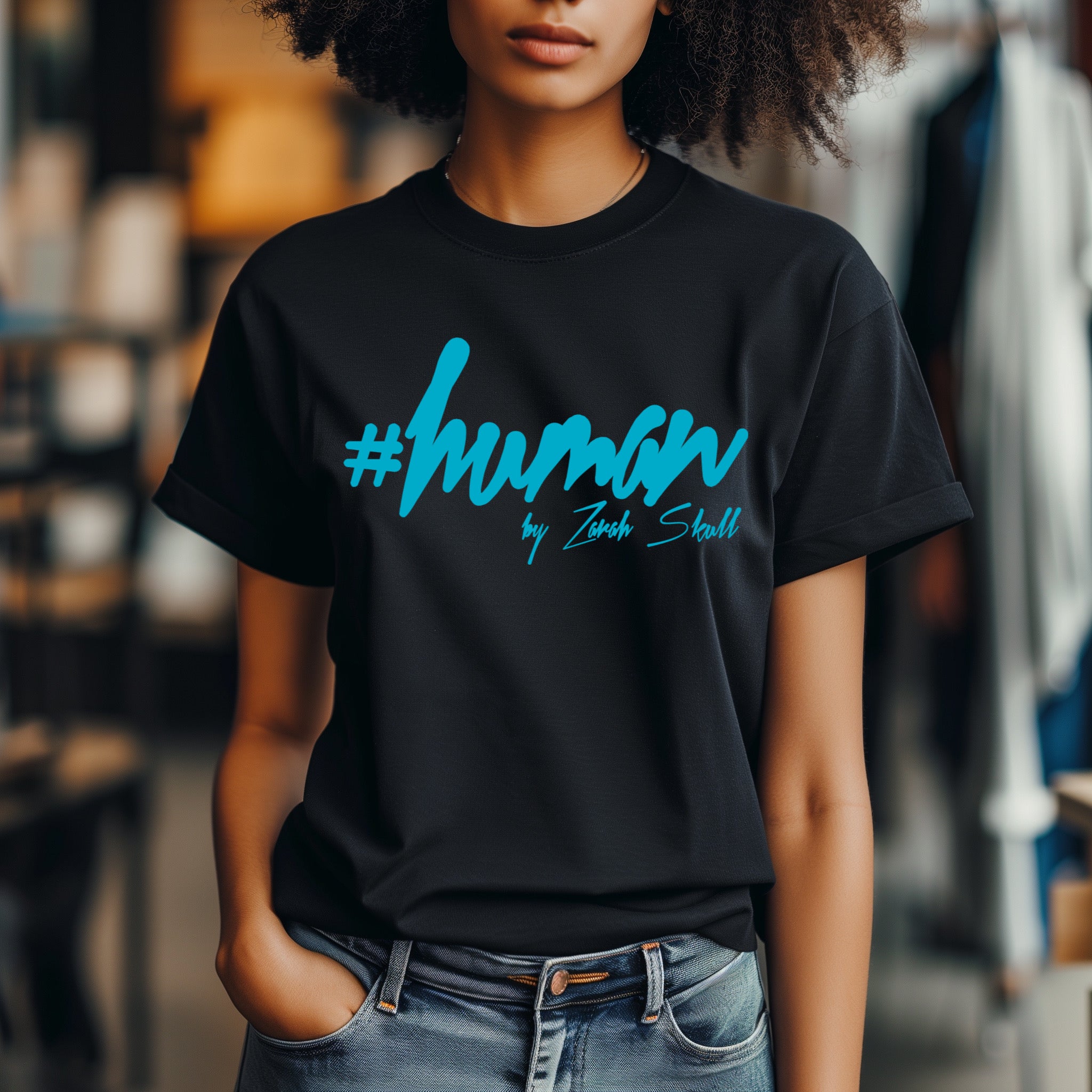 "ZarahSkull" Shirt BLACK "human"