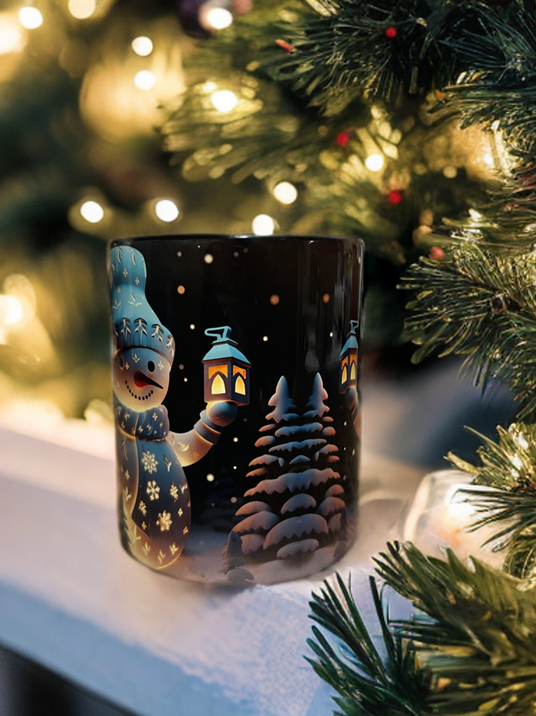 „ZarahSkull" Tasse „Leuchtender Schneemann"