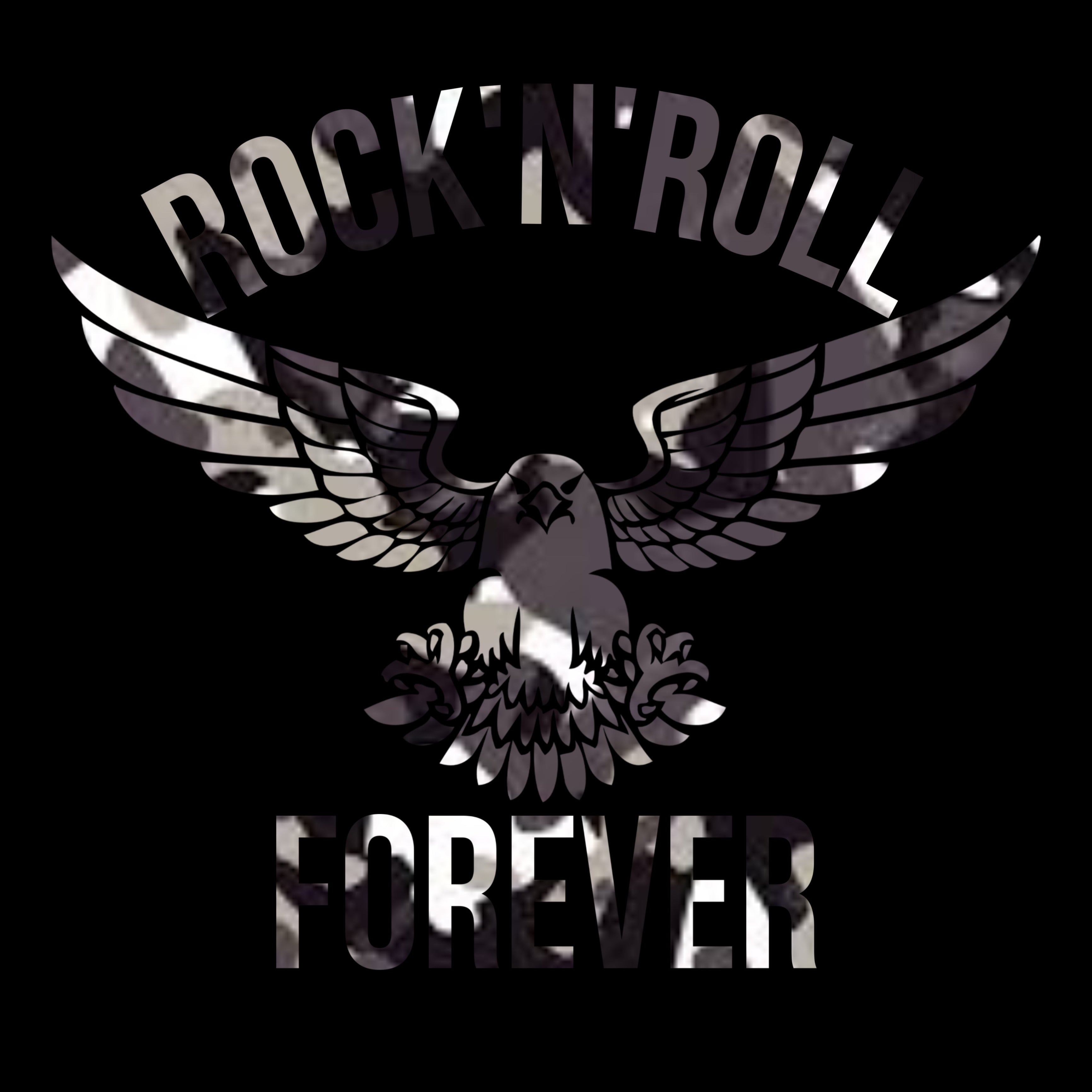 ZarahSkull Shirt BLACK "ROCK'N'ROLL FOREVER"