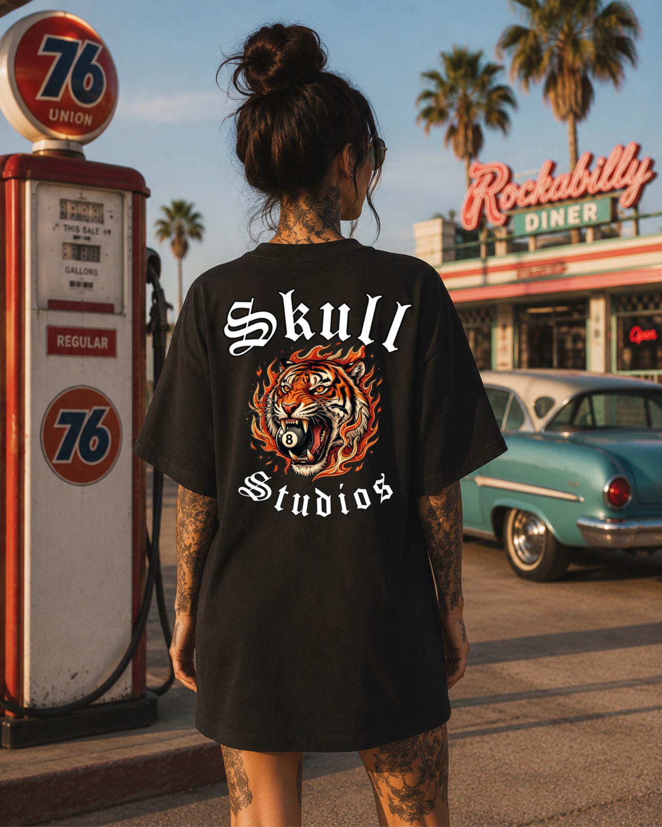ZarahSkull Oversized Dress black