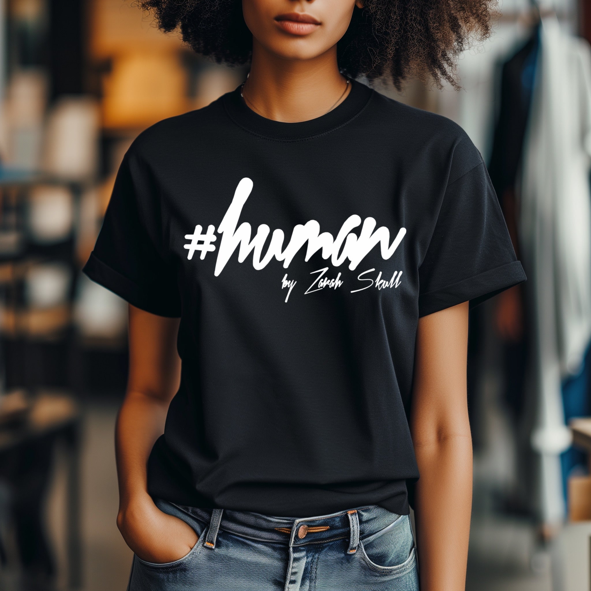 "ZarahSkull" Shirt BLACK "human"