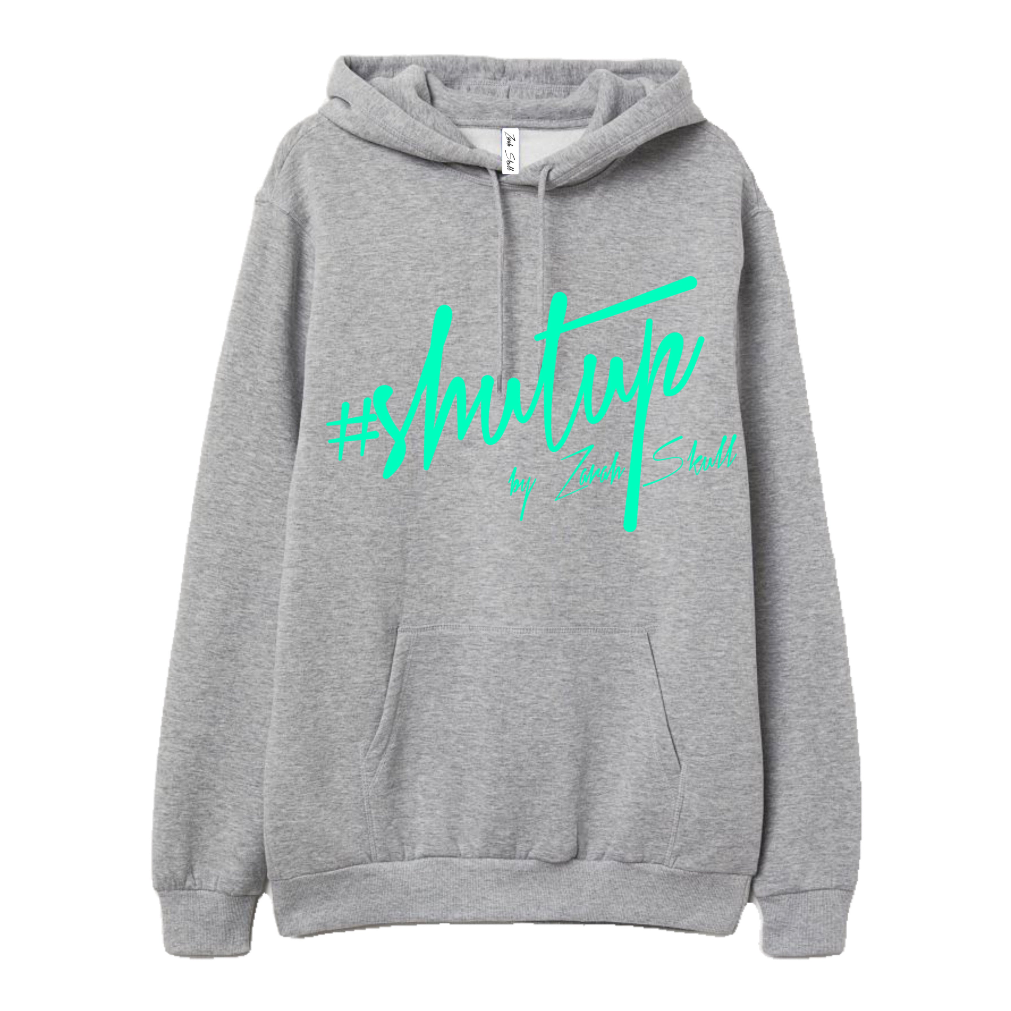 "ZarahSkull" Hoodie GREY "shutup"