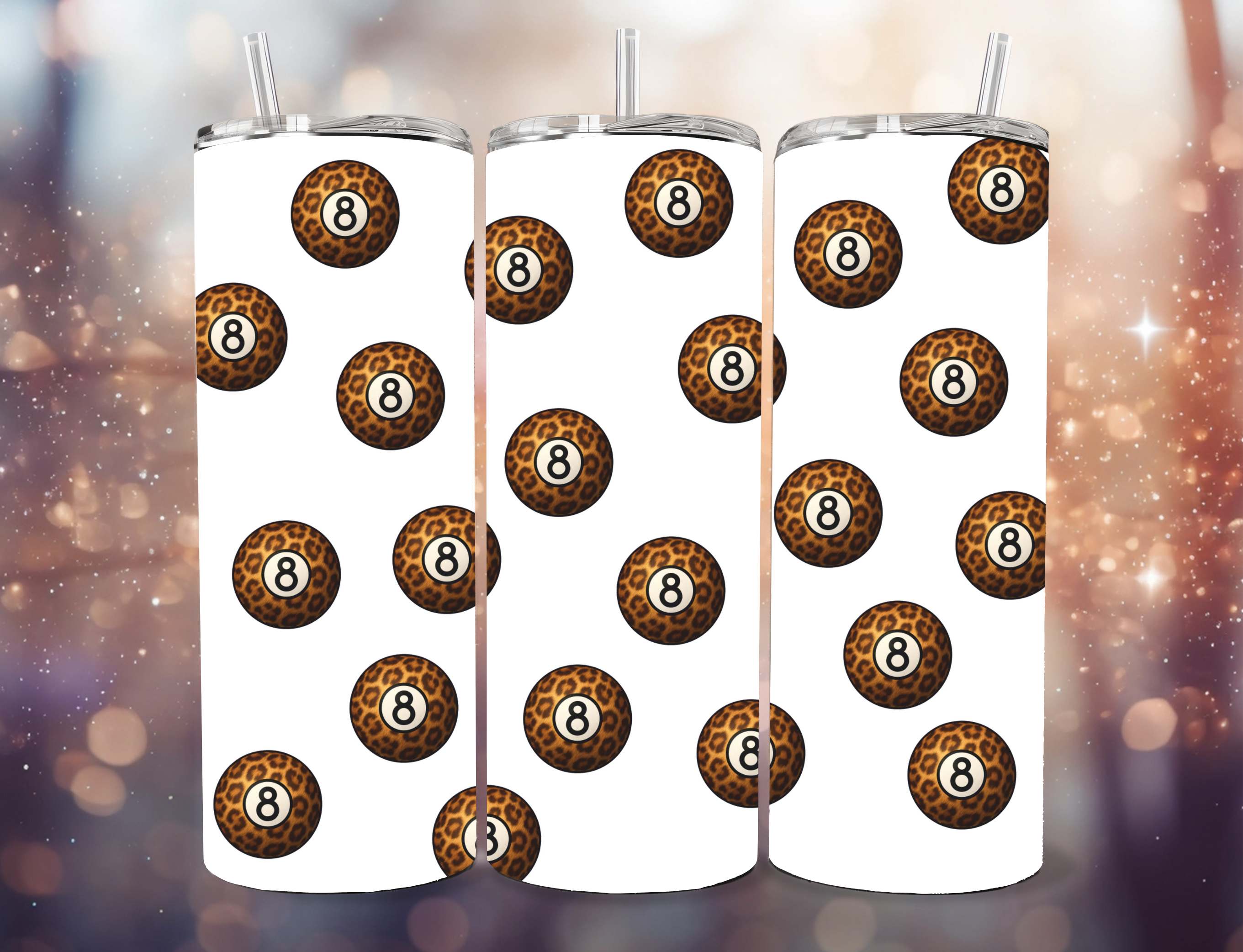 ZarahSkull Tumbler "8-Ball Leo"