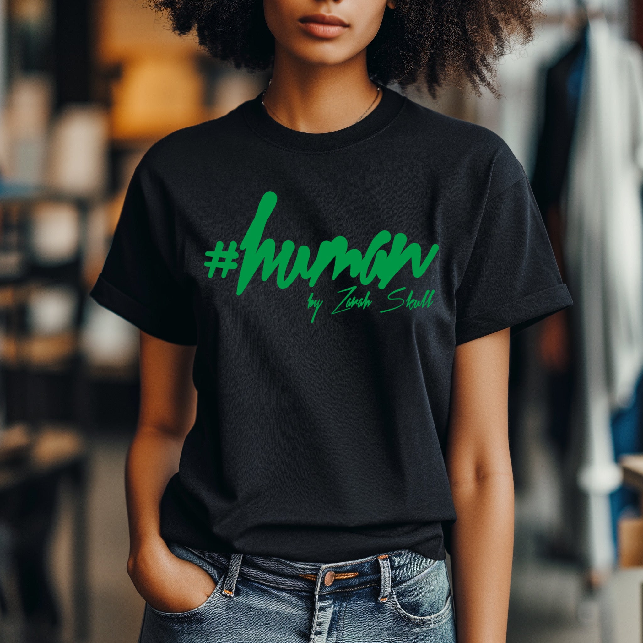 "ZarahSkull" Shirt BLACK "human"