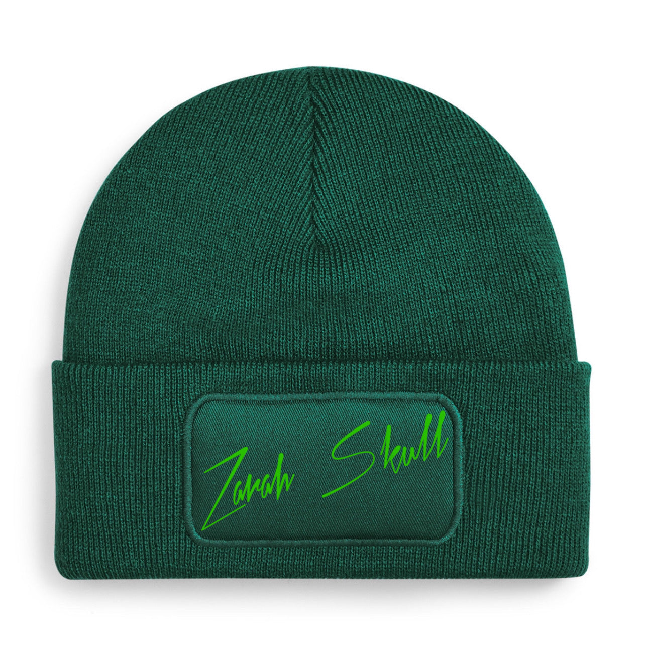 "ZarahSkull"- BEANIE bottle green