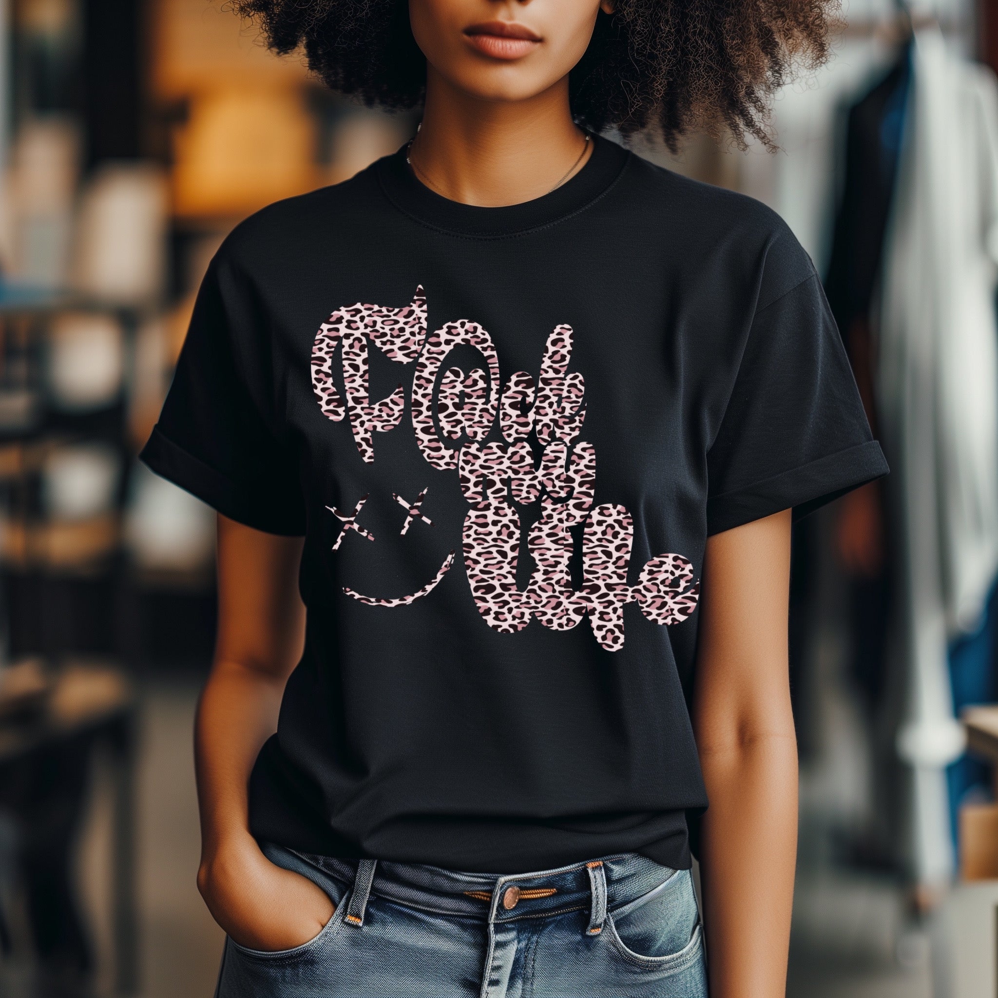 ZarahSkull Shirt BLACK "F@ck my life“