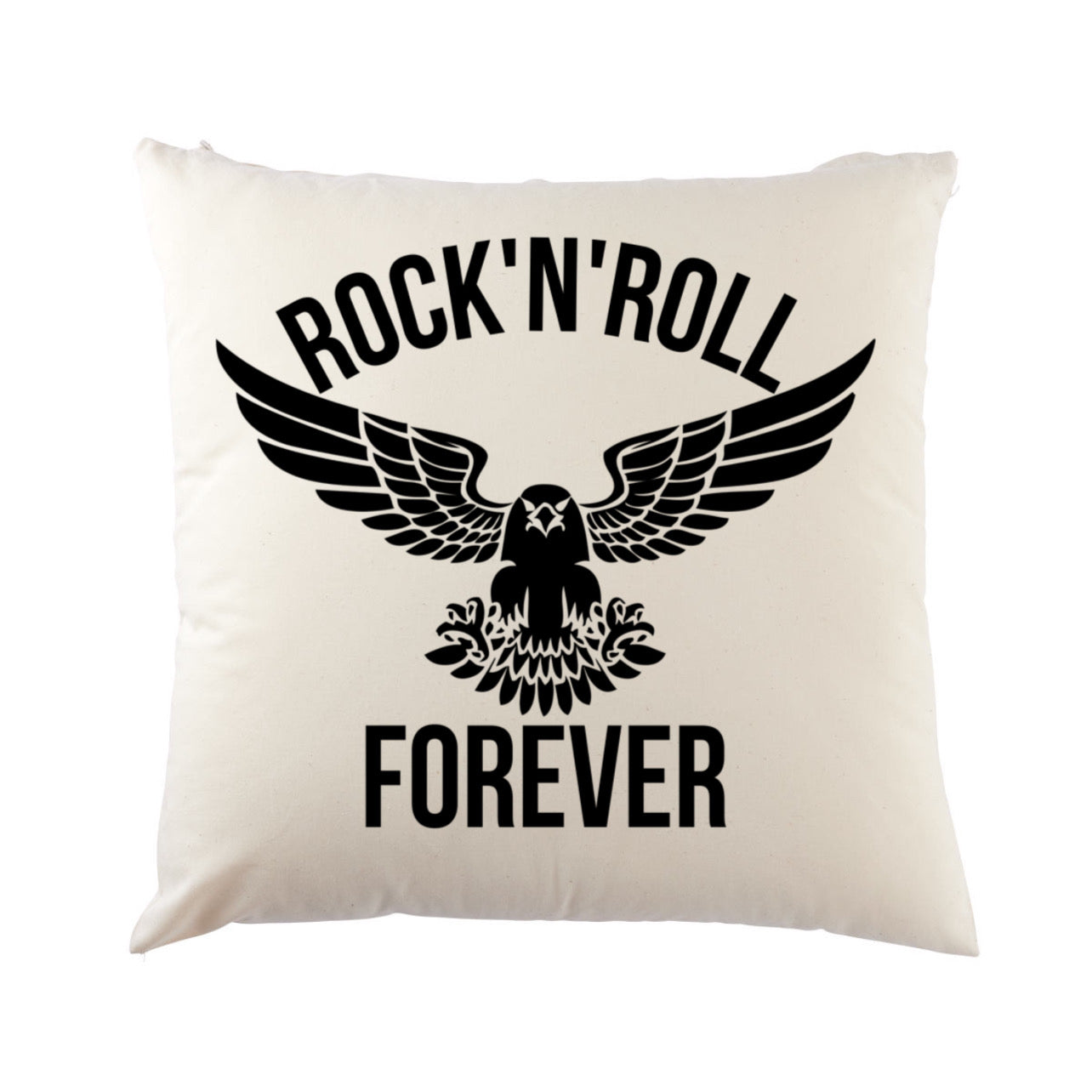 „ZarahSkull"- Kissenbezug beige „RocknRoll Forever“