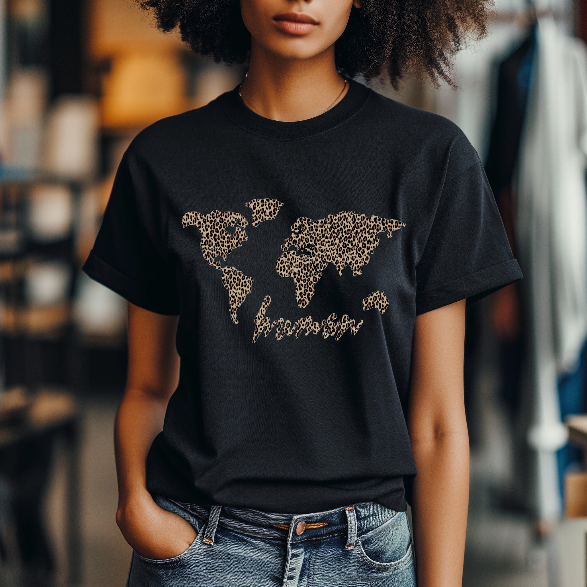 "ZarahSkull" shirt BLACK world "human"