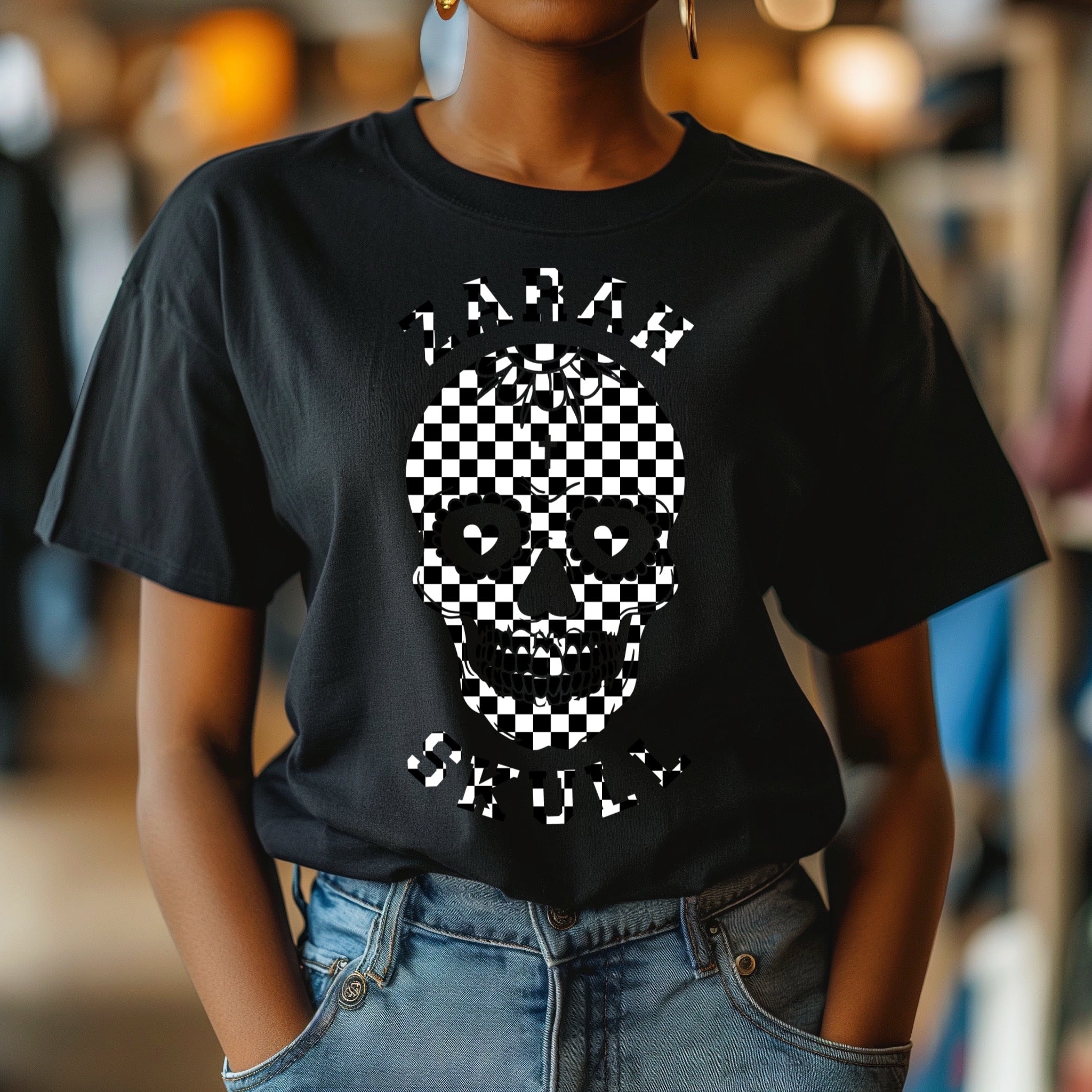 "ZarahSkull" shirt BLACK "SKULL"