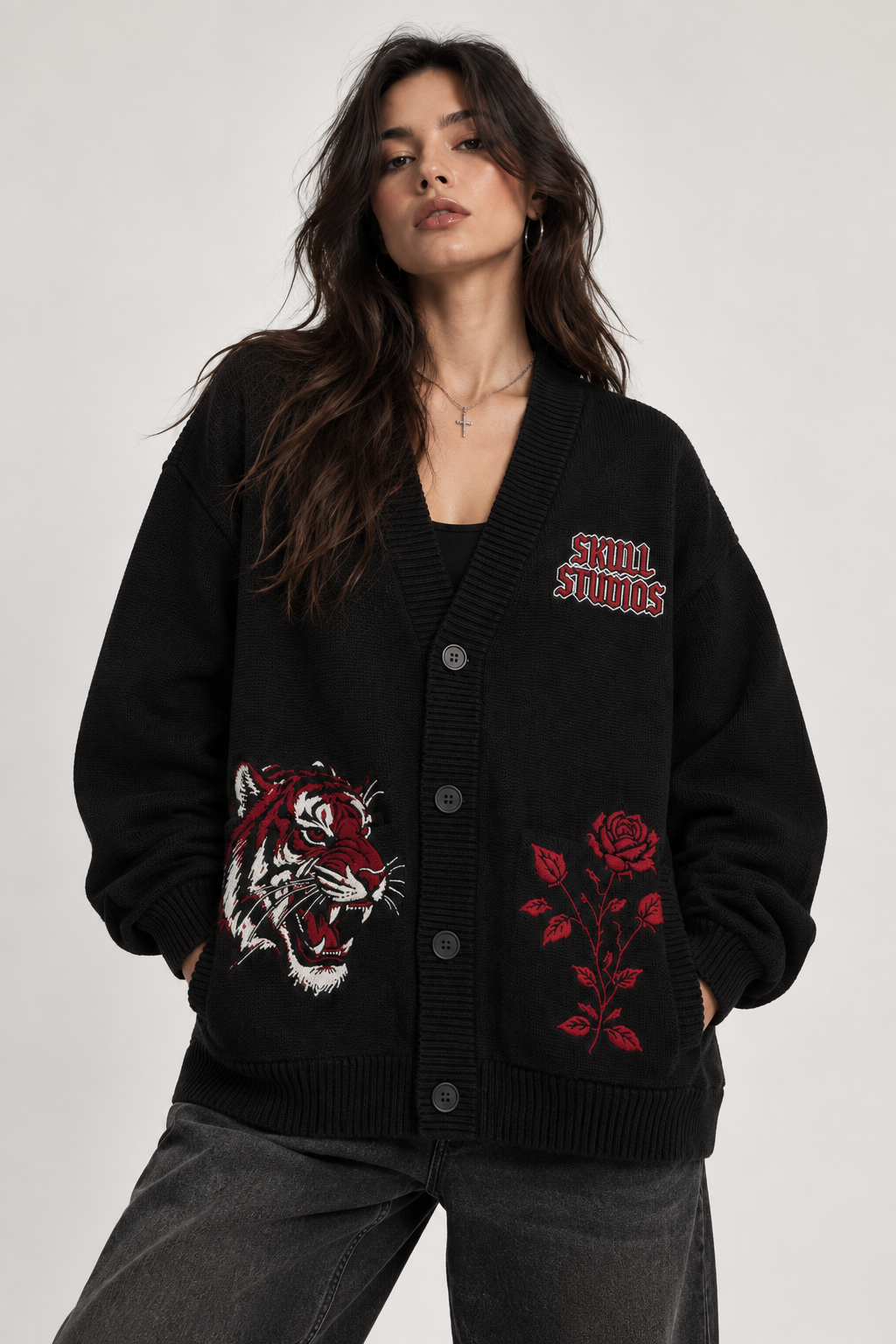 🐅 SKULL STUDIOS – Tiger Cardigan