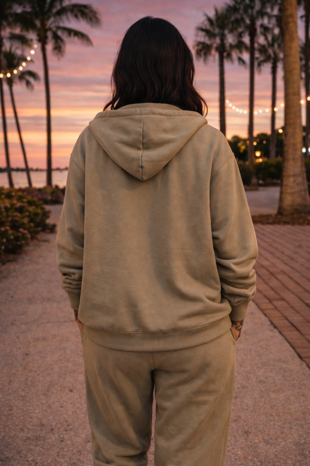 ZarahSkull" Sweatjacke olive