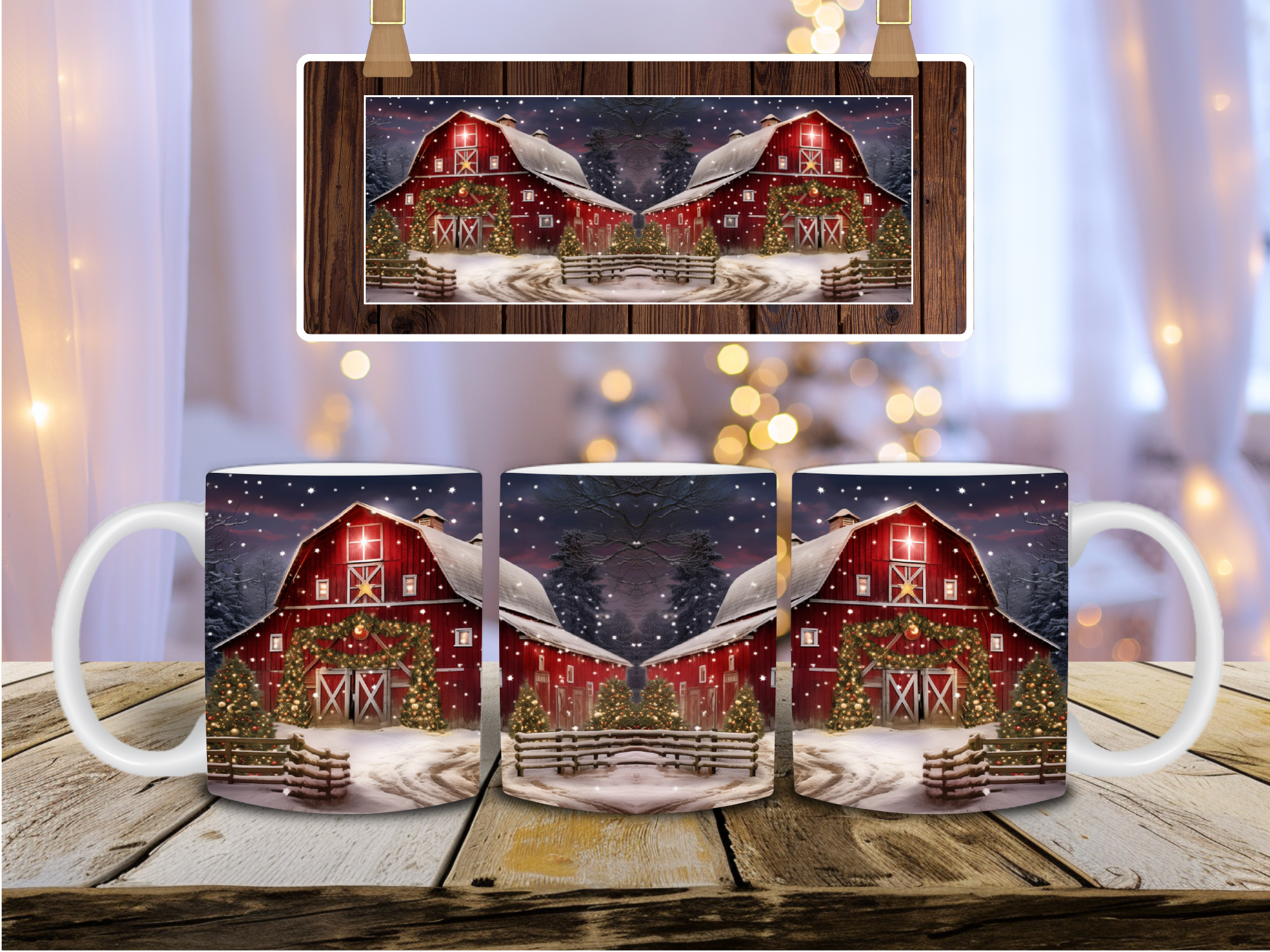 „ZarahSkull" Tasse „Christmas Barn"