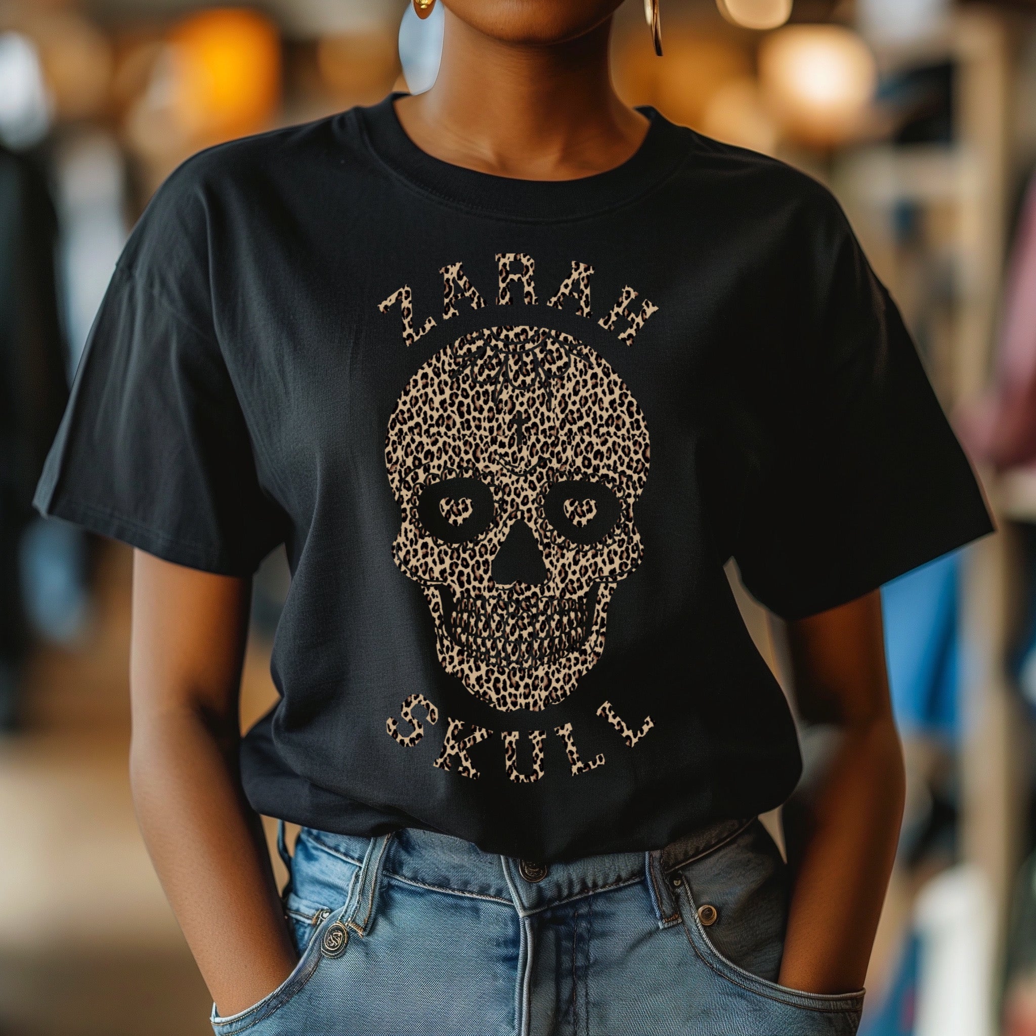 "ZarahSkull" shirt BLACK "SKULL"