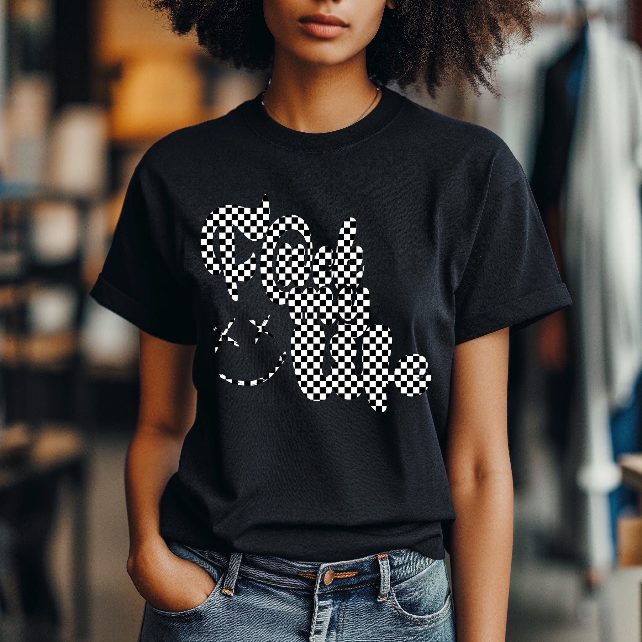 ZarahSkull Shirt BLACK "F@ck my life“
