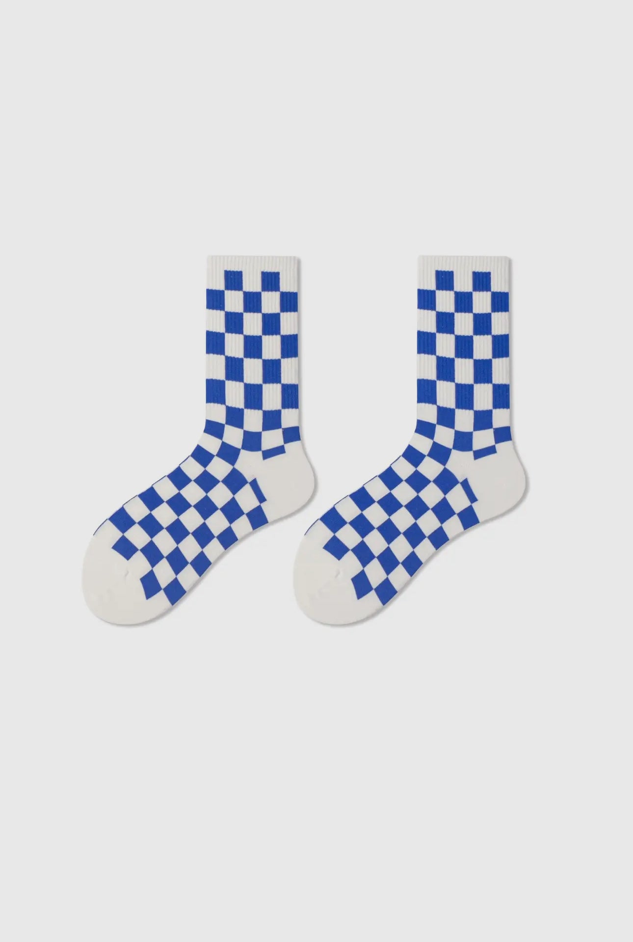 ZarahSkull Socken checkerboard blau-weiß