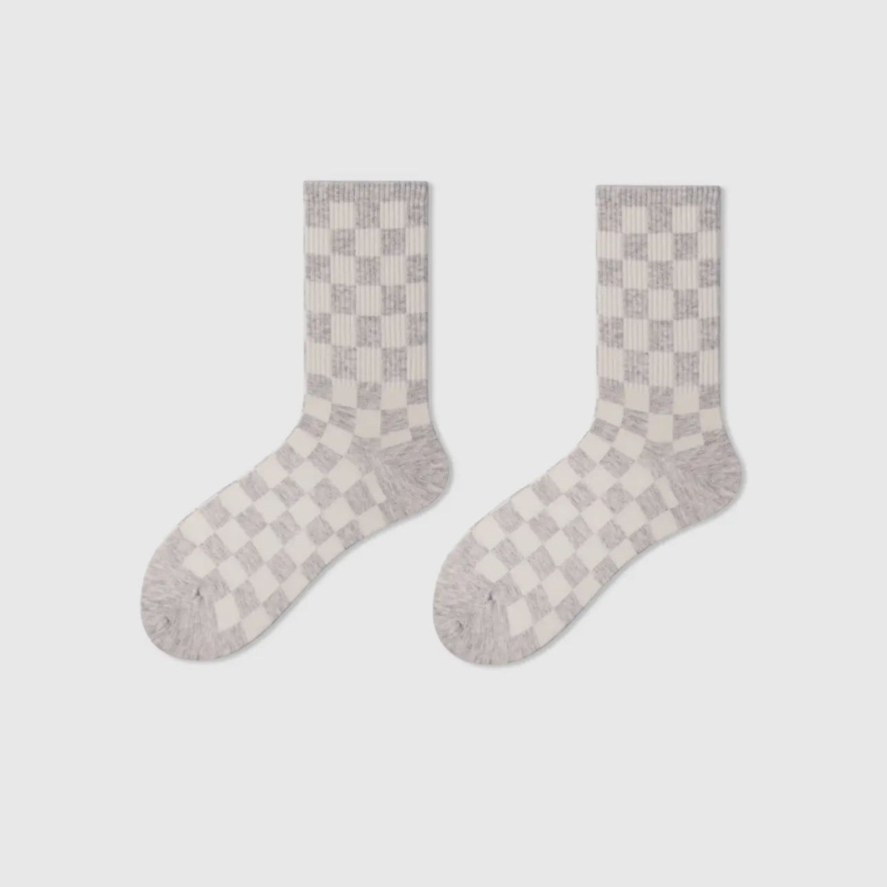 ZarahSkull Socken checkerboard grau-weiß