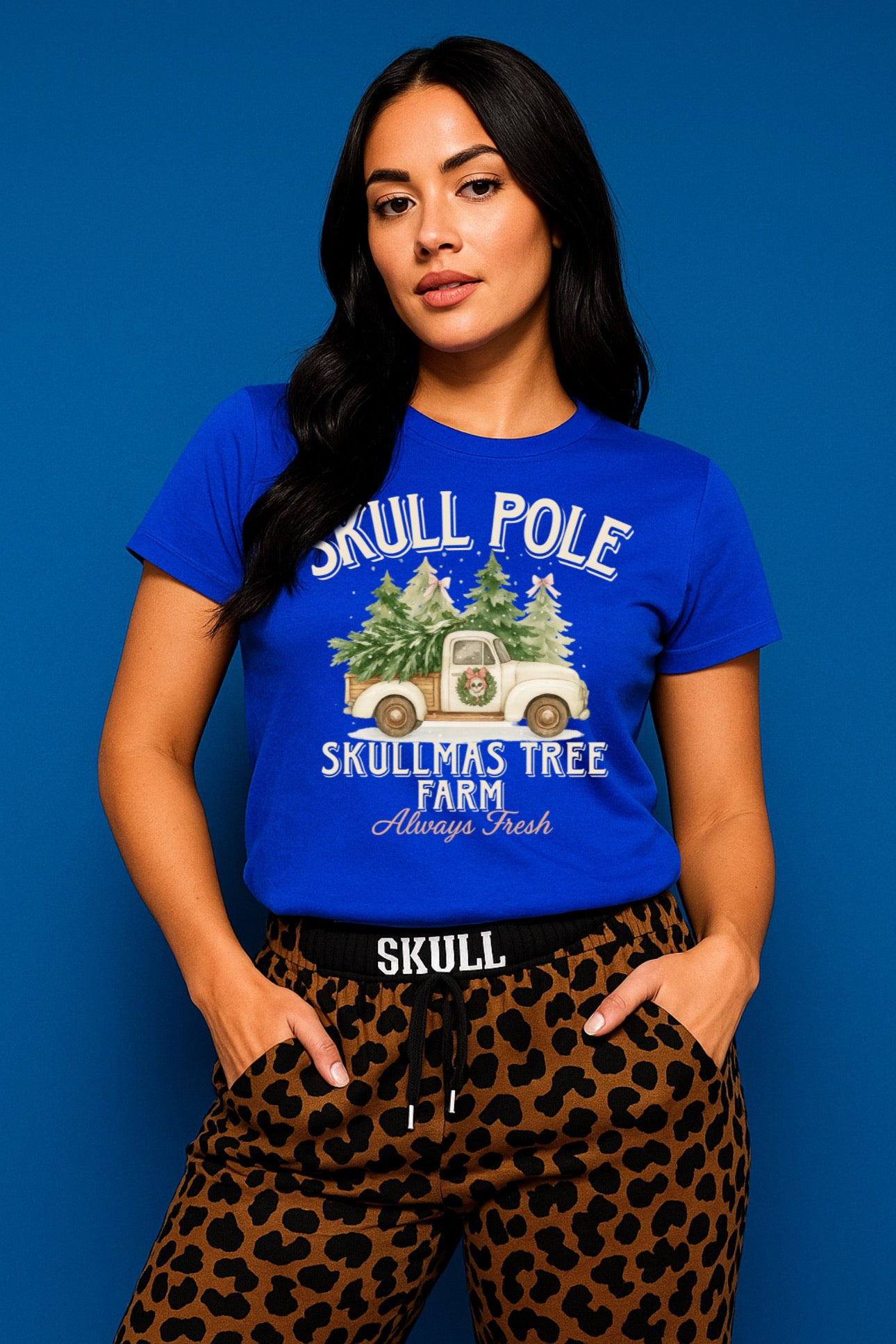 ZarahSkull Shirt royalblau „SKULL POLE"