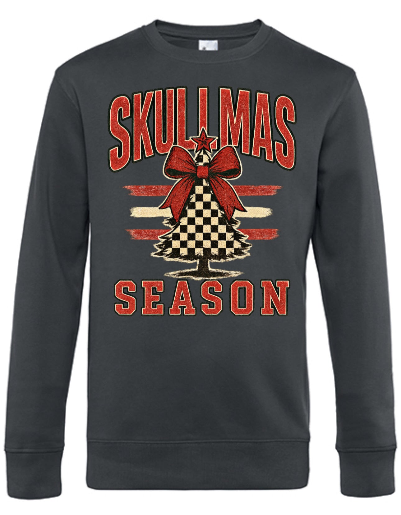 „ZarahSkull" Sweater Asphalt "Skullmas Season"