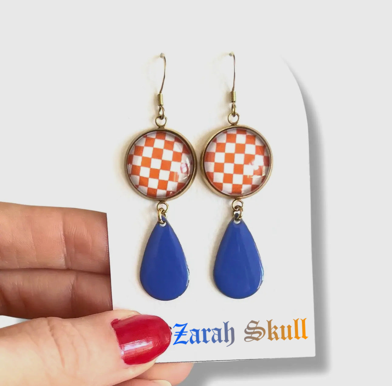 Zarahskull Ohrringe "Checks"