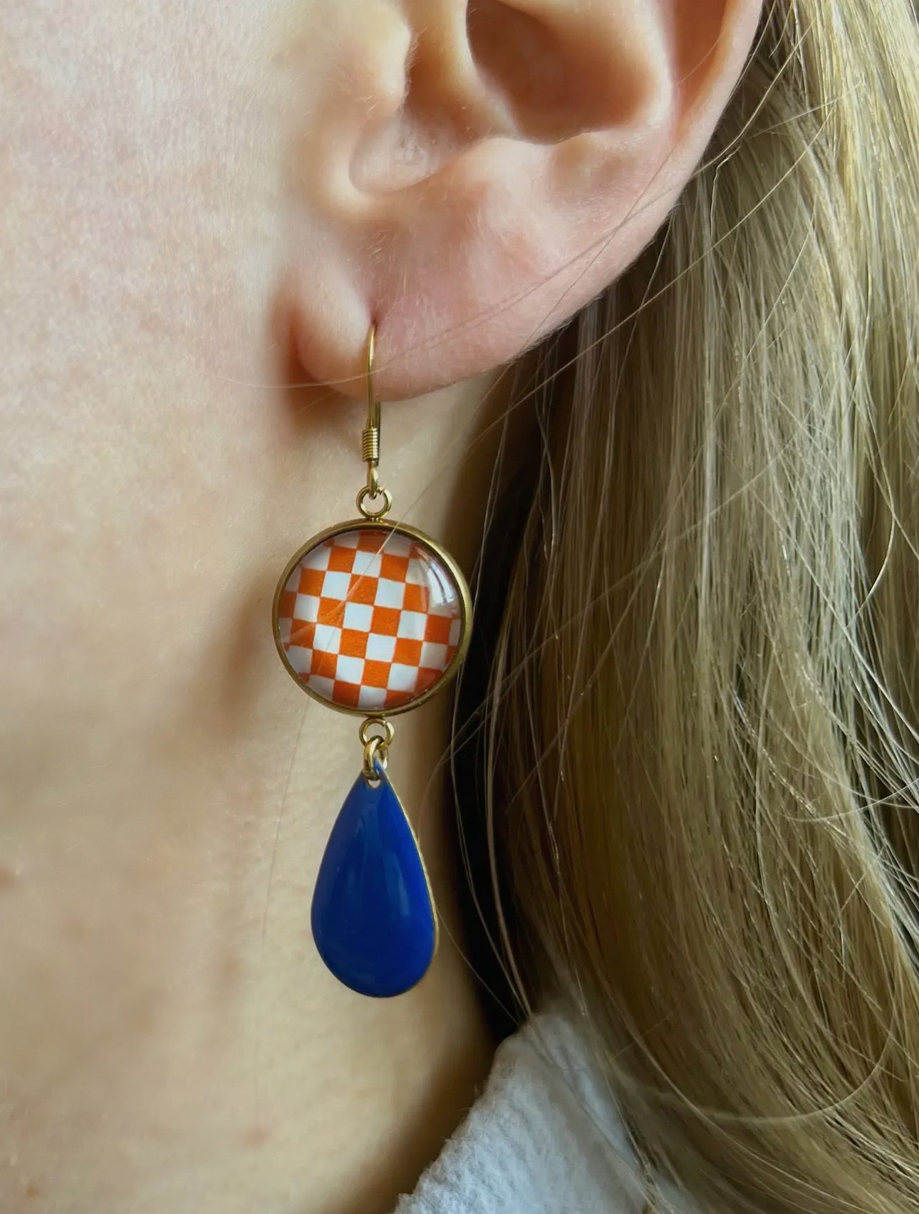 Zarahskull Ohrringe "Checks"