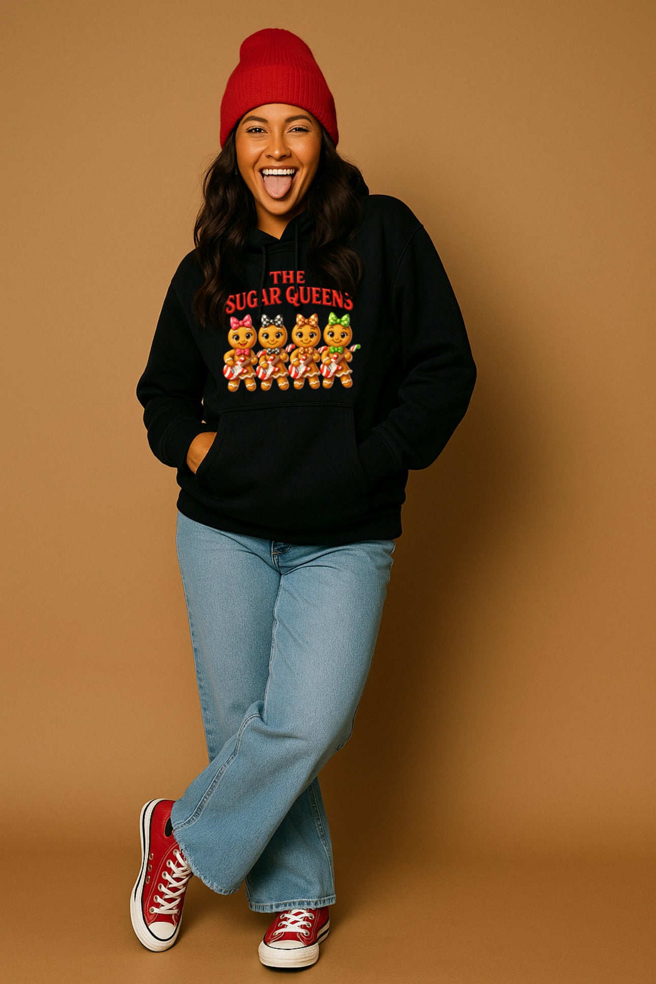 „ZarahSkull" Hoodie BLACK "Sugar Queens"