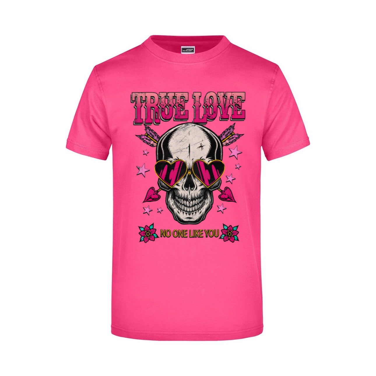 ZarahSkull Shirt PINK "TRUE LOVE“