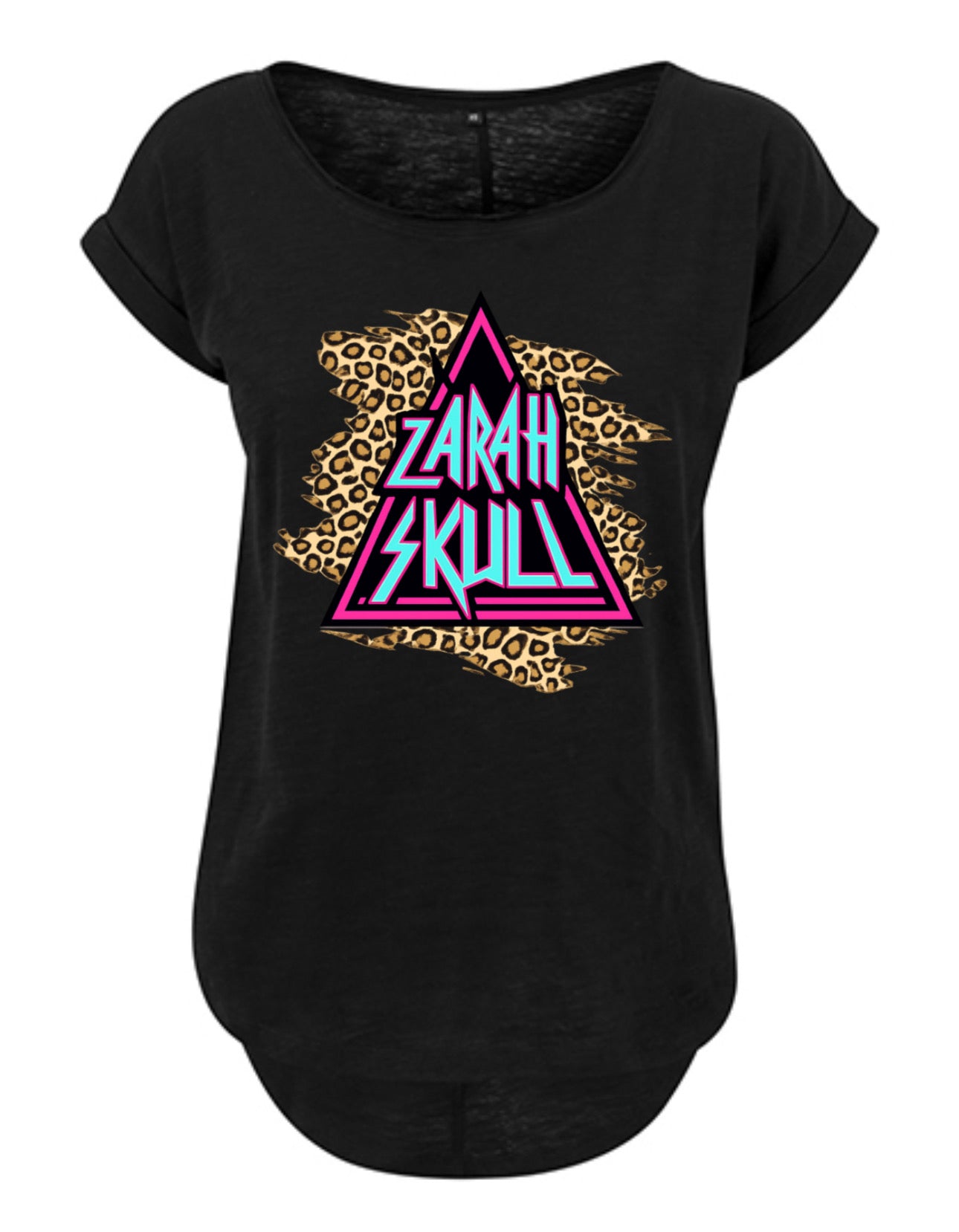 „ZarahSkull" Slub-Tee black "Zarah Skull Triangle"