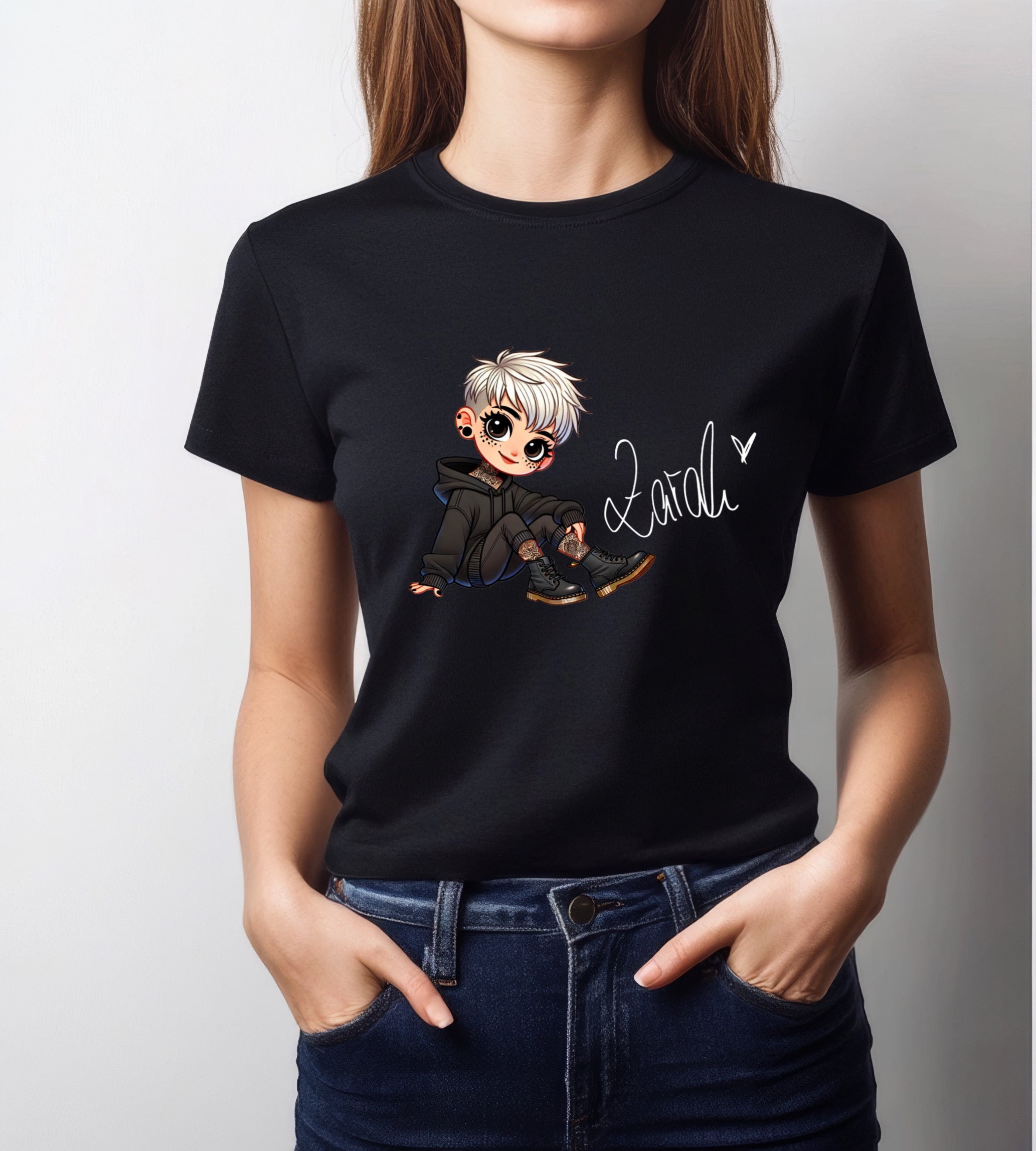 ZarahSkull Shirt black "Die kleine Zarah"