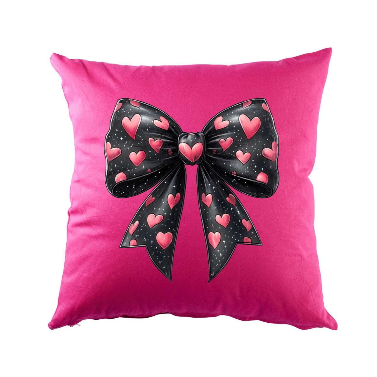 „ZarahSkull"- Kissenbezug fuchsia „Bow Hearts"