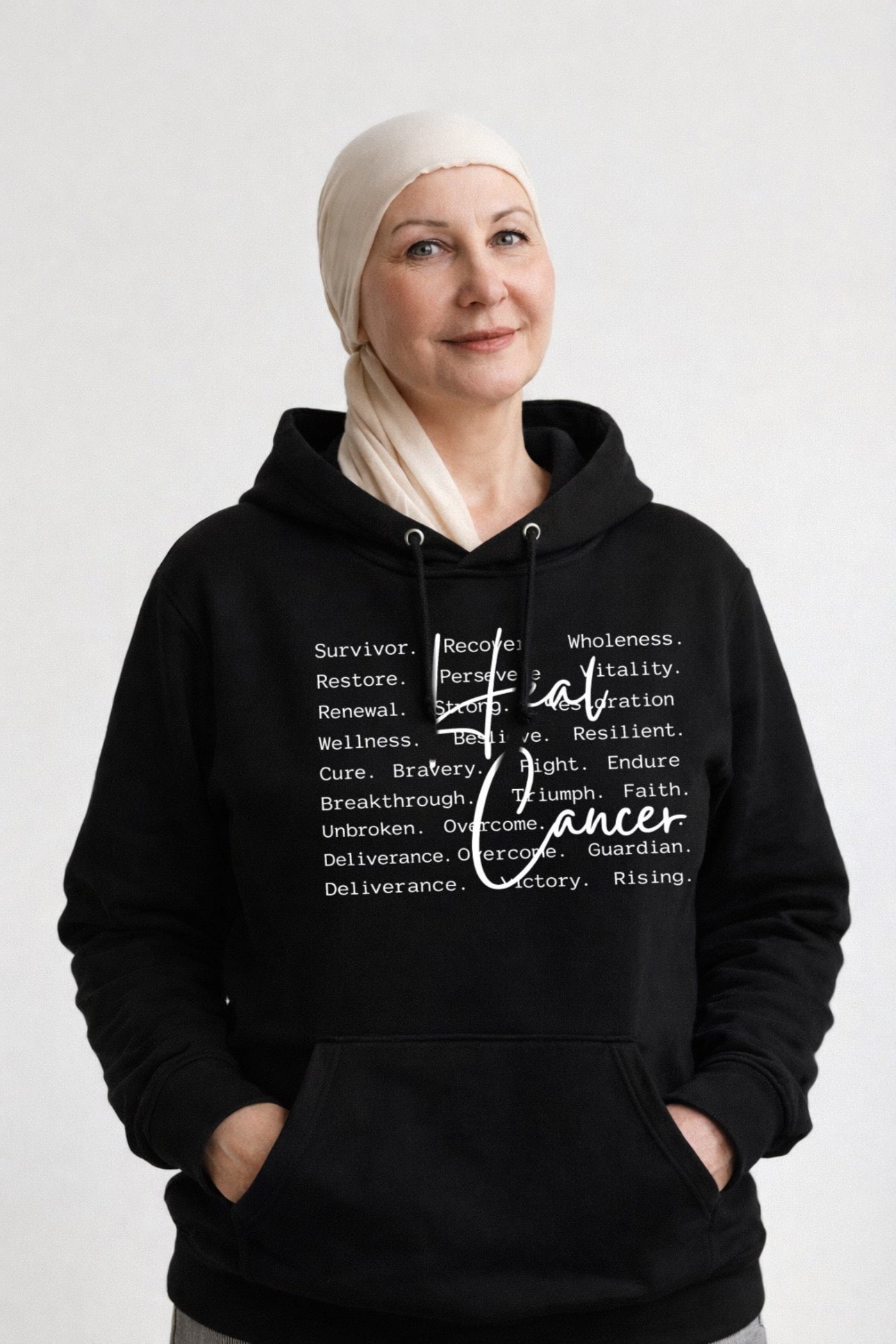 „ZarahSkull" Hoodie black „Heal Cancer“