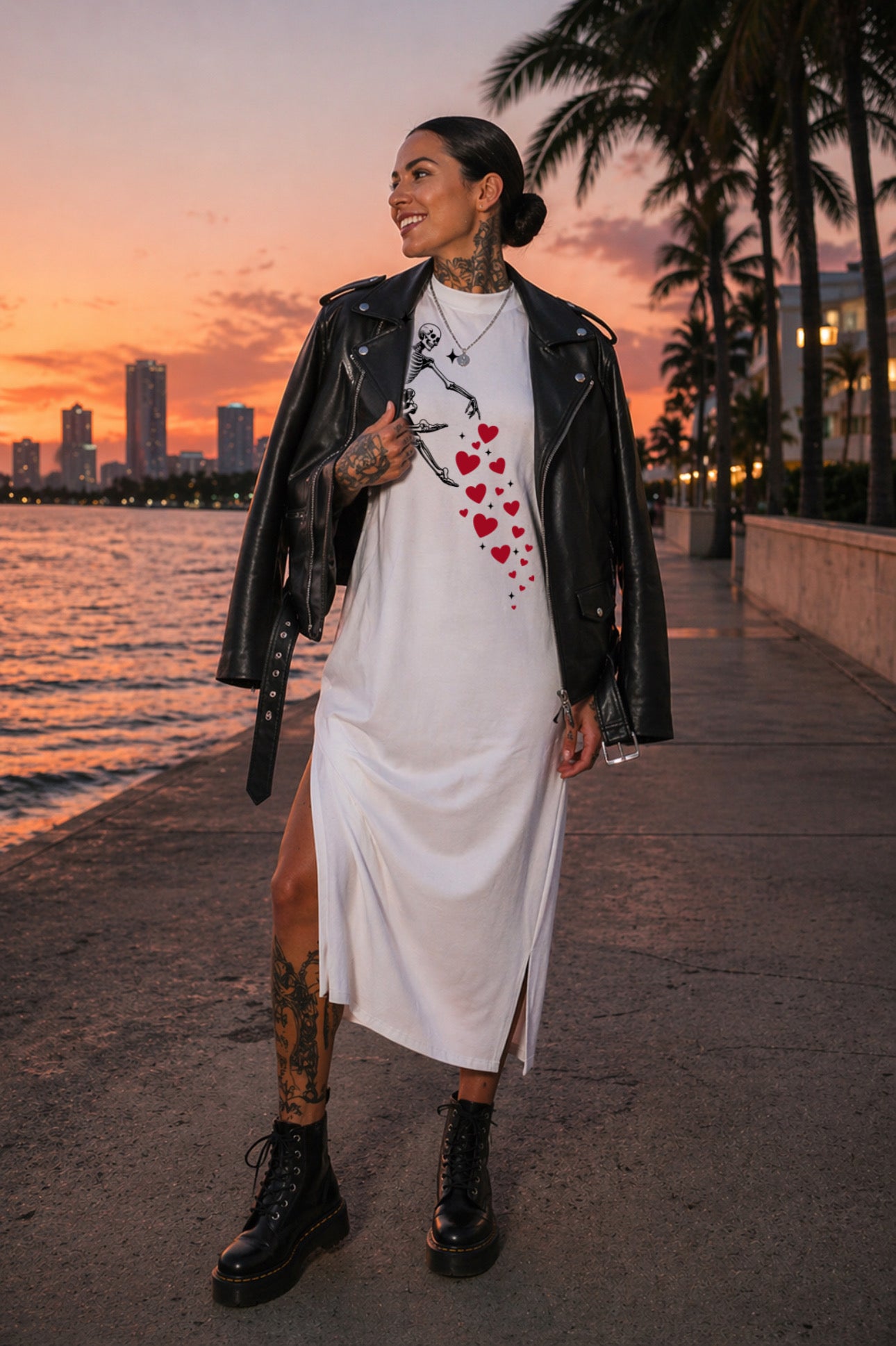 Zarah Skull Long Dress white
