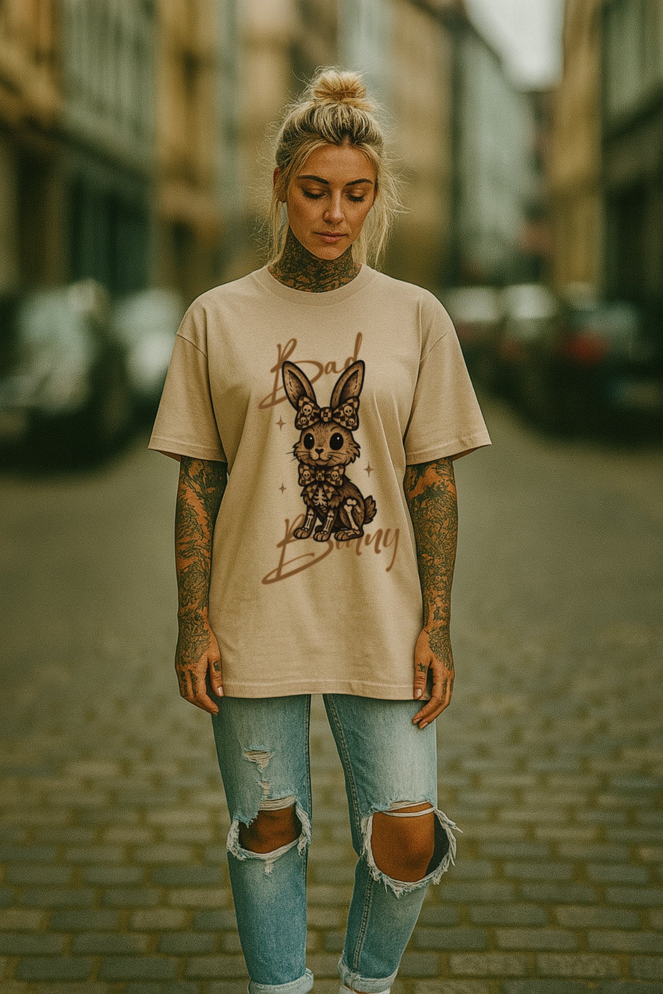 ZarahSkull Shirt „Bad Bunny“