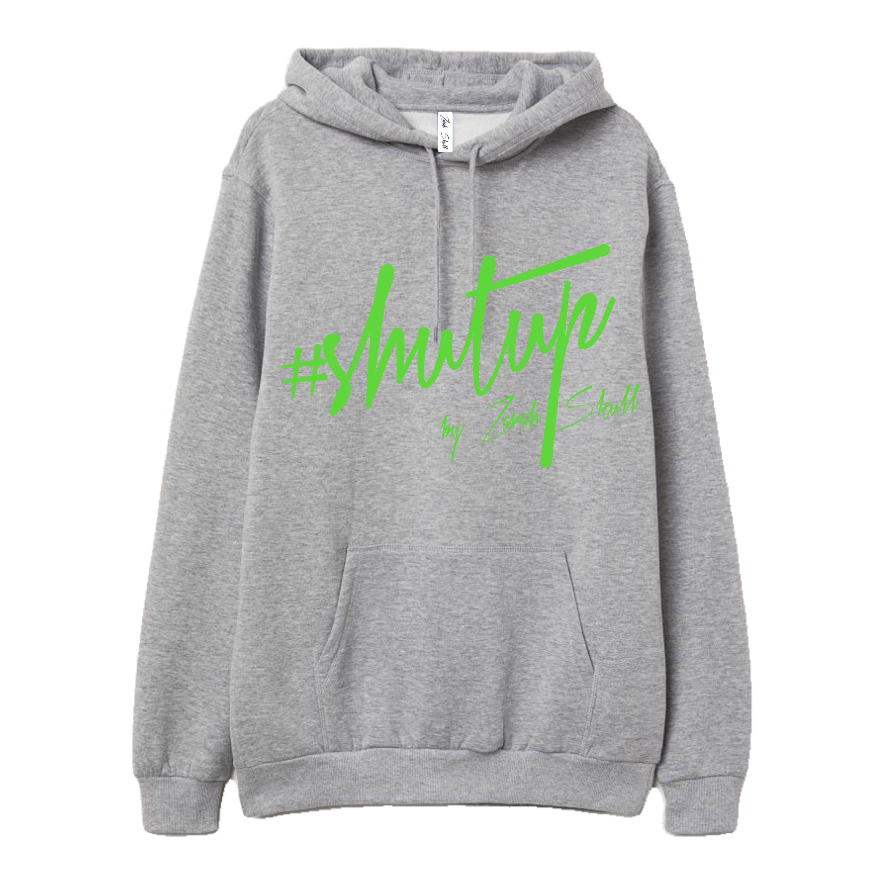 "ZarahSkull" Hoodie GREY "shutup"