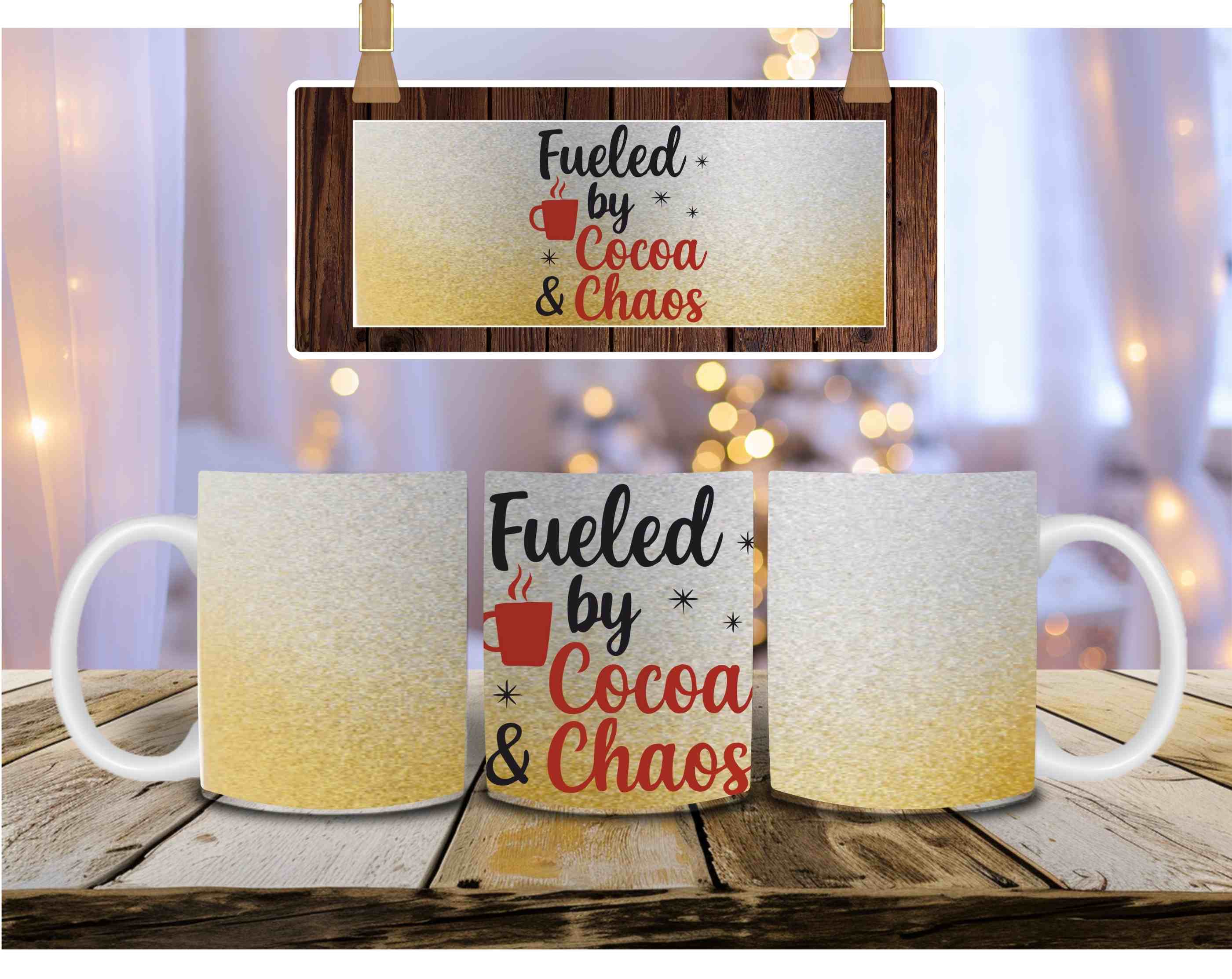 „ZarahSkull" Glitzertasse „Fueled by Cocoa"