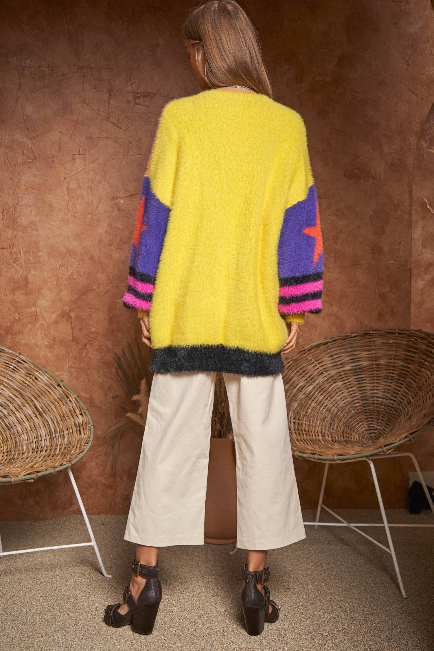 ZarahSkull Fluffy Star Pullover