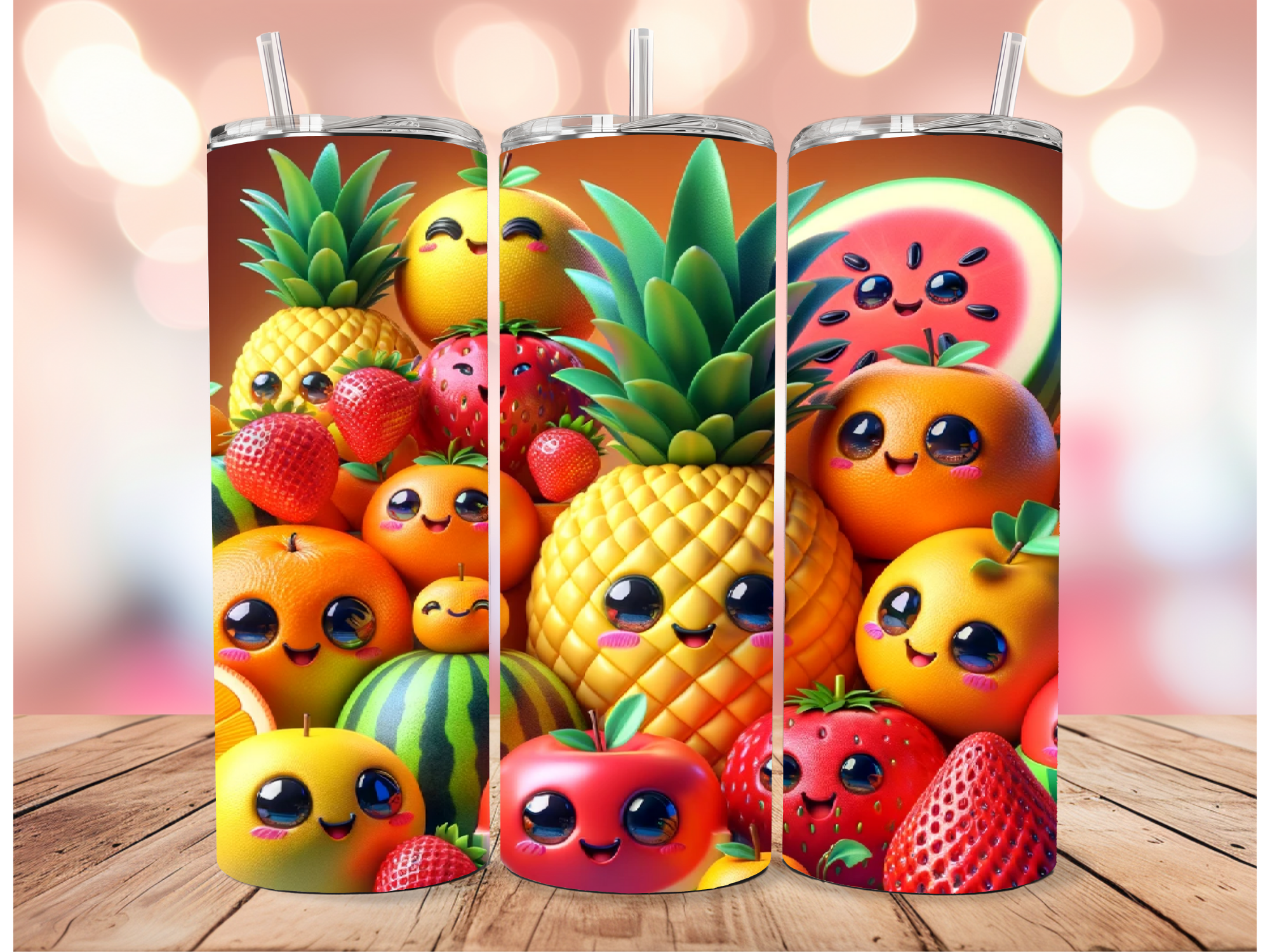 ZarahSkull Tumbler "cute fruits"