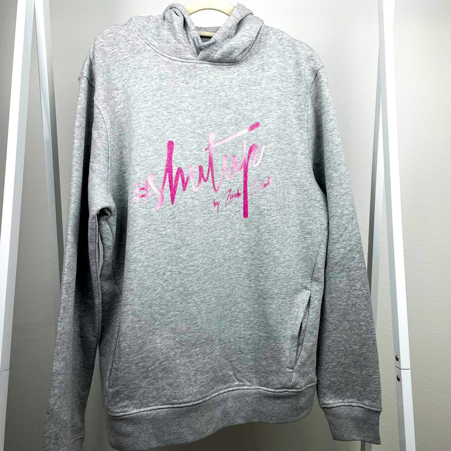 "ZarahSkull" Hoodie GREY "shutup"