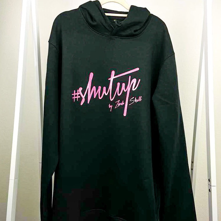 "ZarahSkull" Hoodie BLACK "shutup"