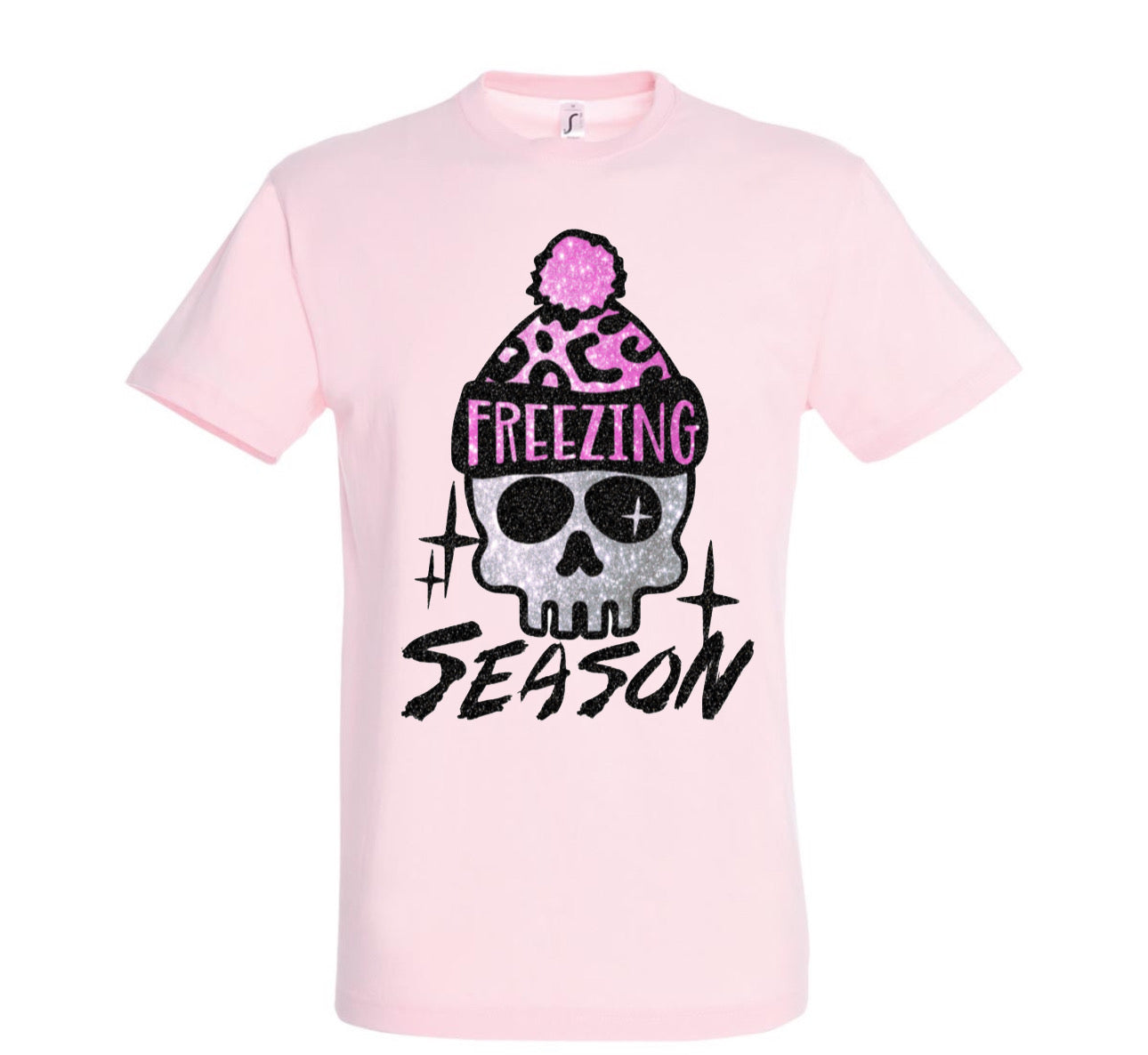 “ZarahSkull” shirt pale pink “Freezing Season Skull” 