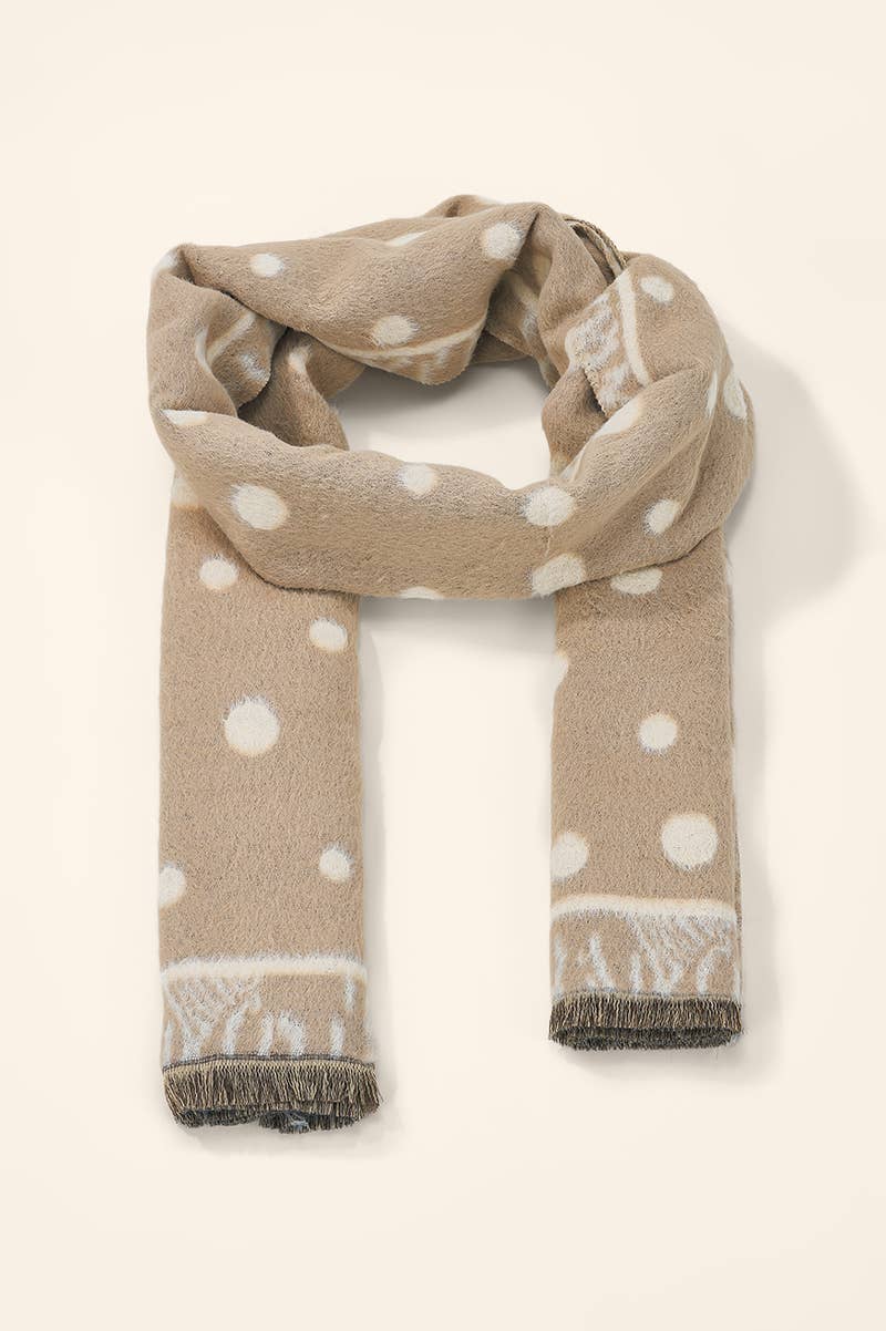 Wild Dots Schal beige