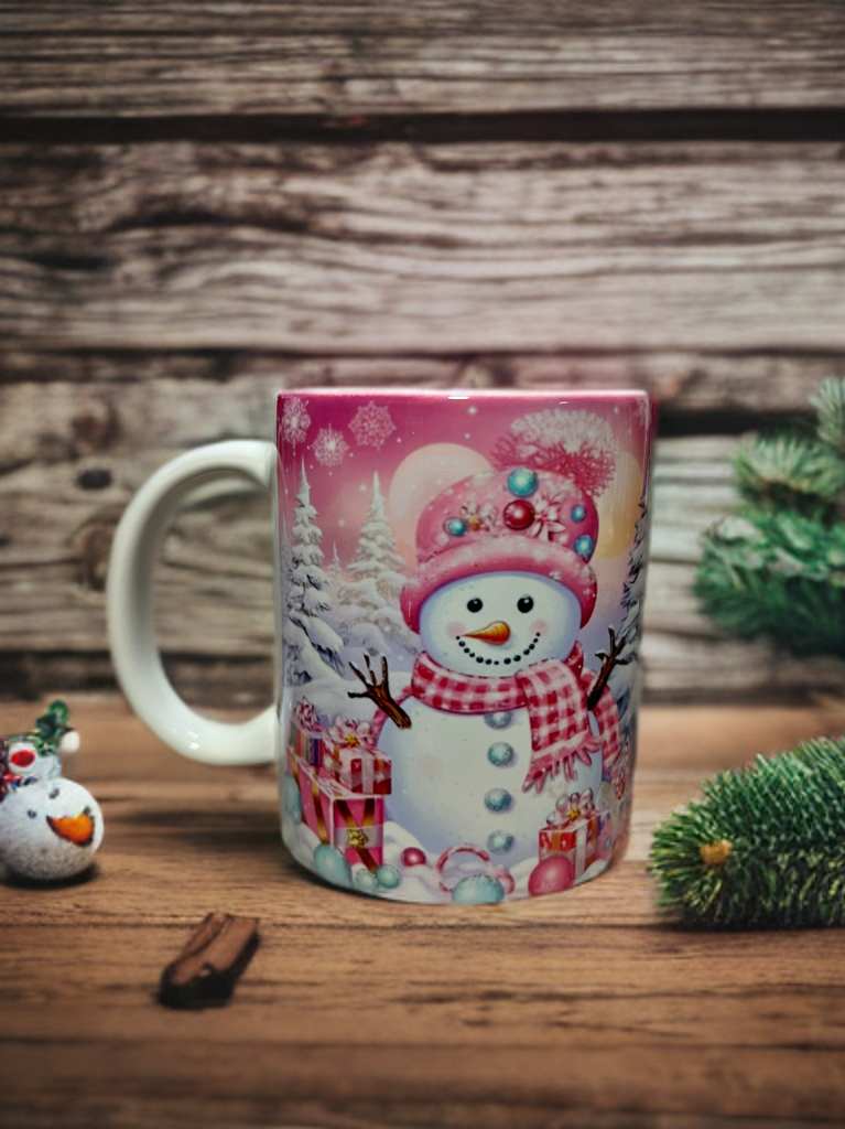 „ZarahSkull" Tasse „Pink Snowman"