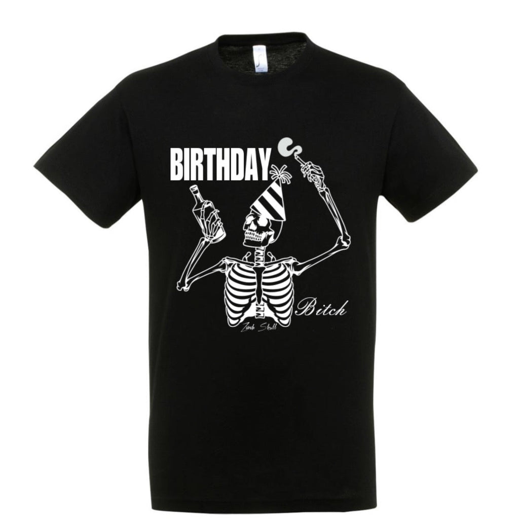 ZarahSkull Shirt black "Birthday Bitch“