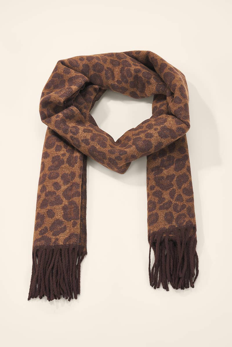 Leopard Love Scarf Brown
